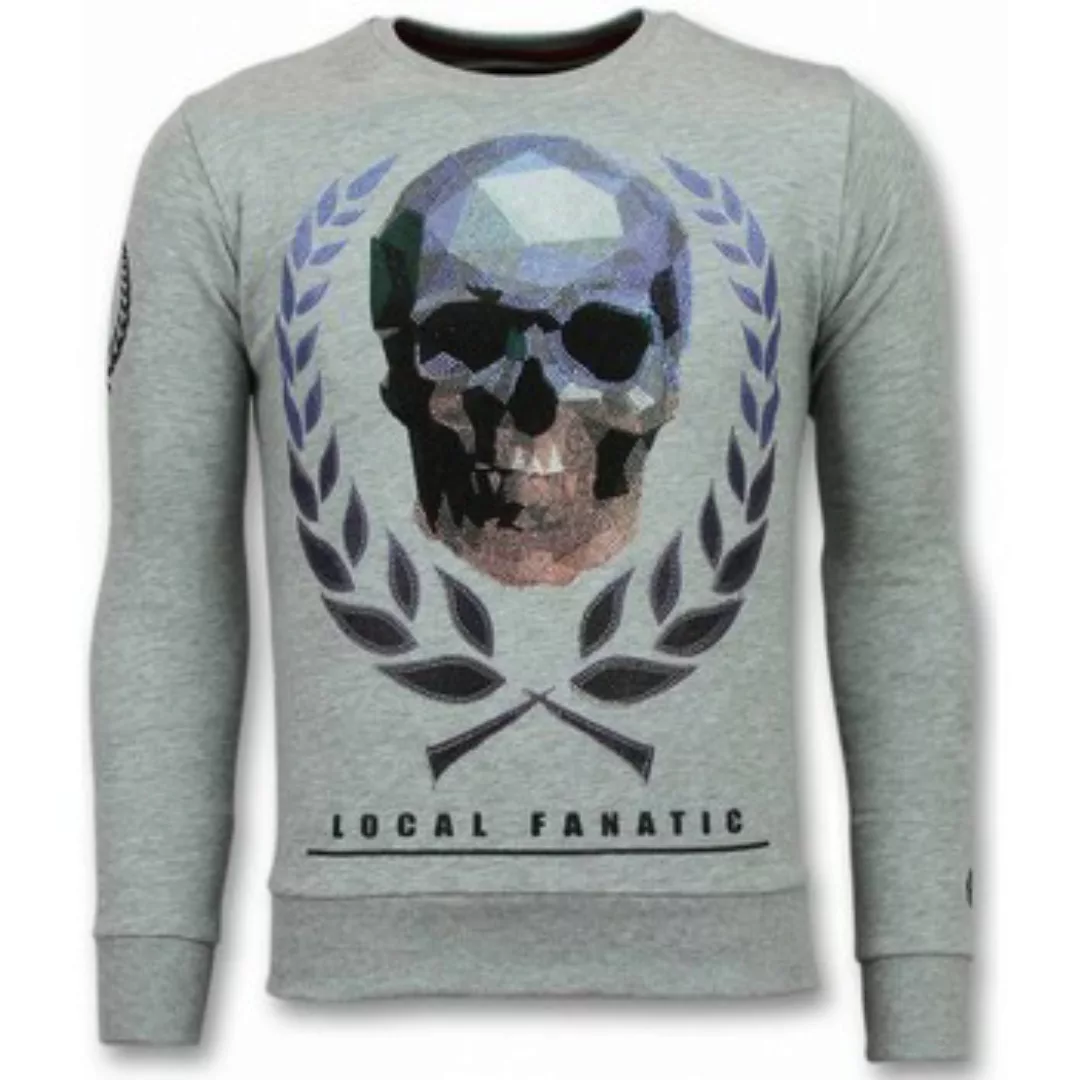Local Fanatic  Sweatshirt Totenkopf Skull Strasssteine günstig online kaufen
