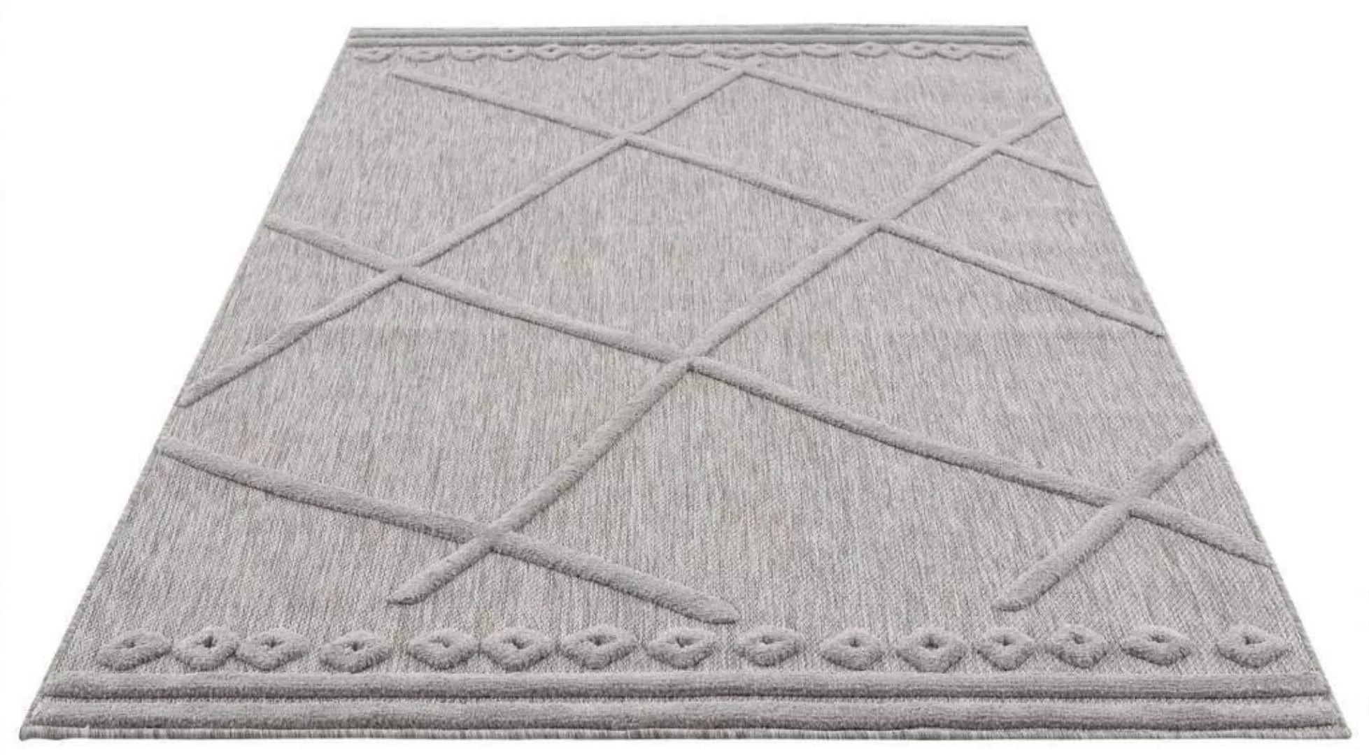 Carpet City Teppich »In-& Outdoorteppich Santorini 58578, 3D-Effekt, Raute- günstig online kaufen