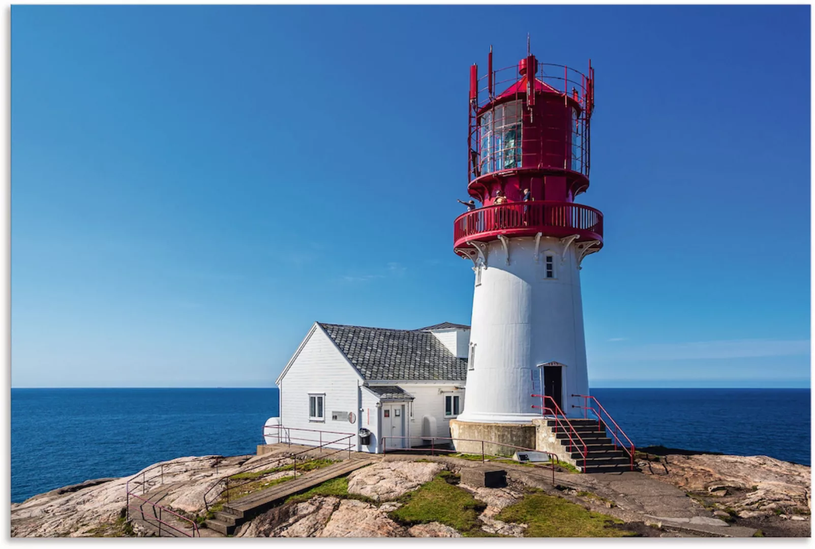 Artland Alu-Dibond-Druck "Der Leuchtturm Lindesnes Fyr in Norwegen", Gebäud günstig online kaufen