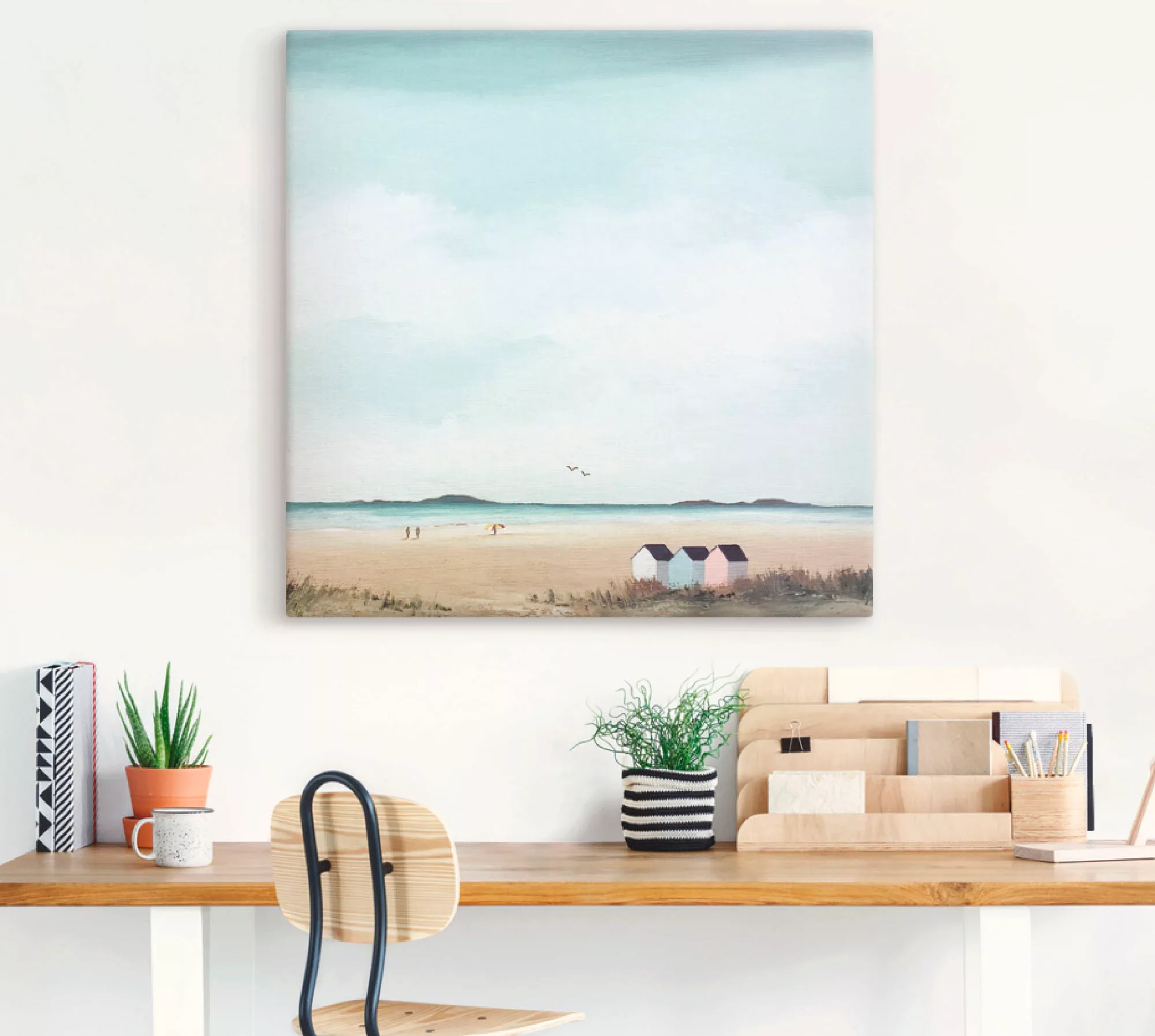 Artland Wandbild »Sonniger Morgen IV«, Strand, (1 St.), als Leinwandbild, P günstig online kaufen