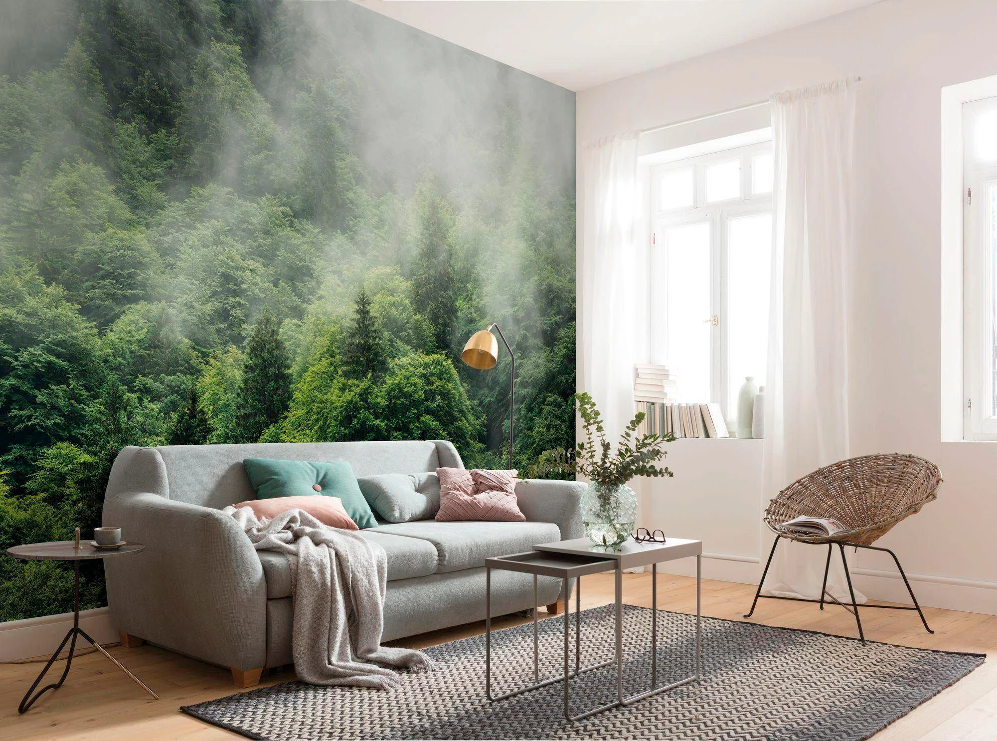 Komar Vliestapete »Digitaldruck Vlies - Forest Land - Größe 400 x 250 cm«, günstig online kaufen