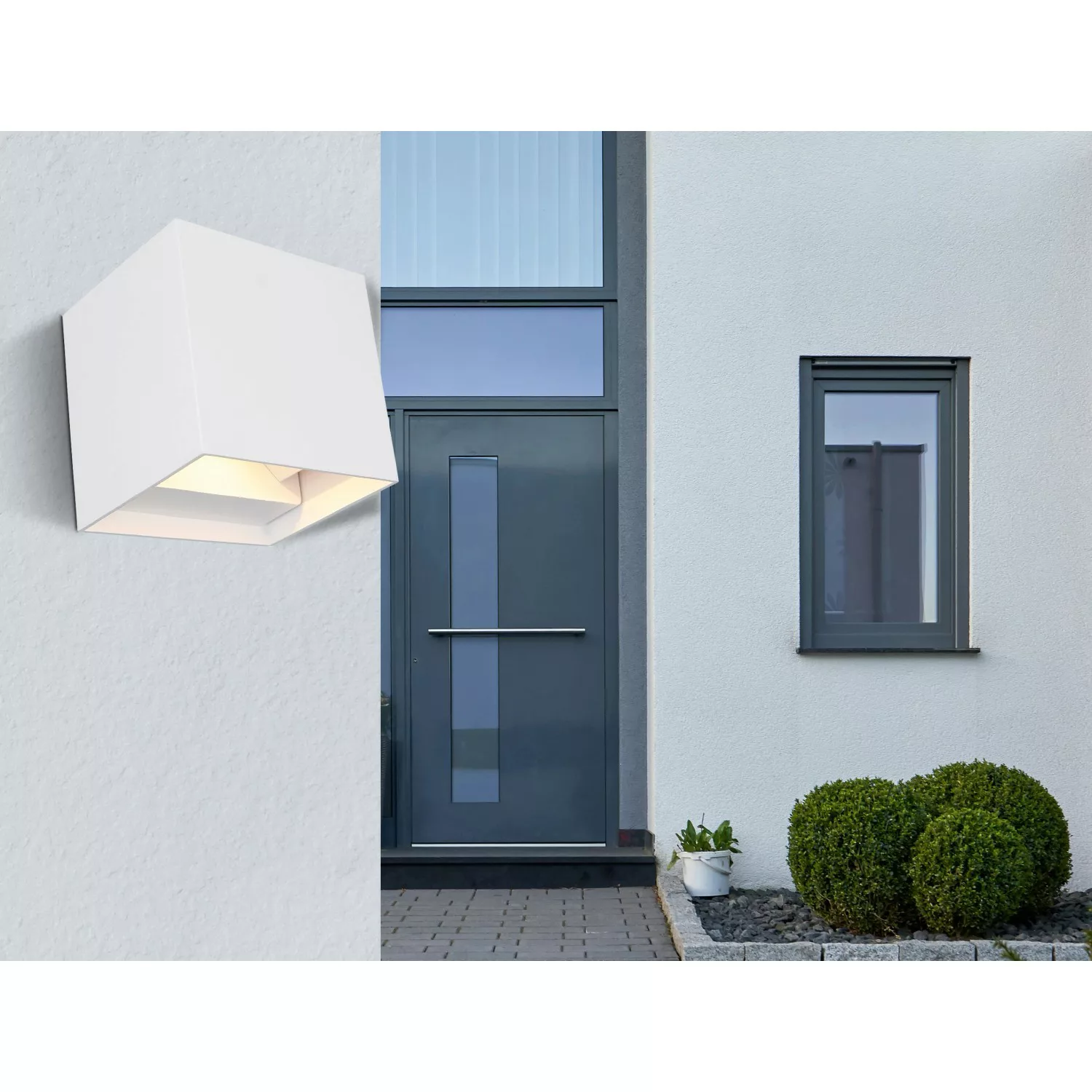 Außenleuchte Aluminium   ¦ weiß ¦ Maße (cm): B: 10 H: 10 T: 10.0 Lampen & L günstig online kaufen