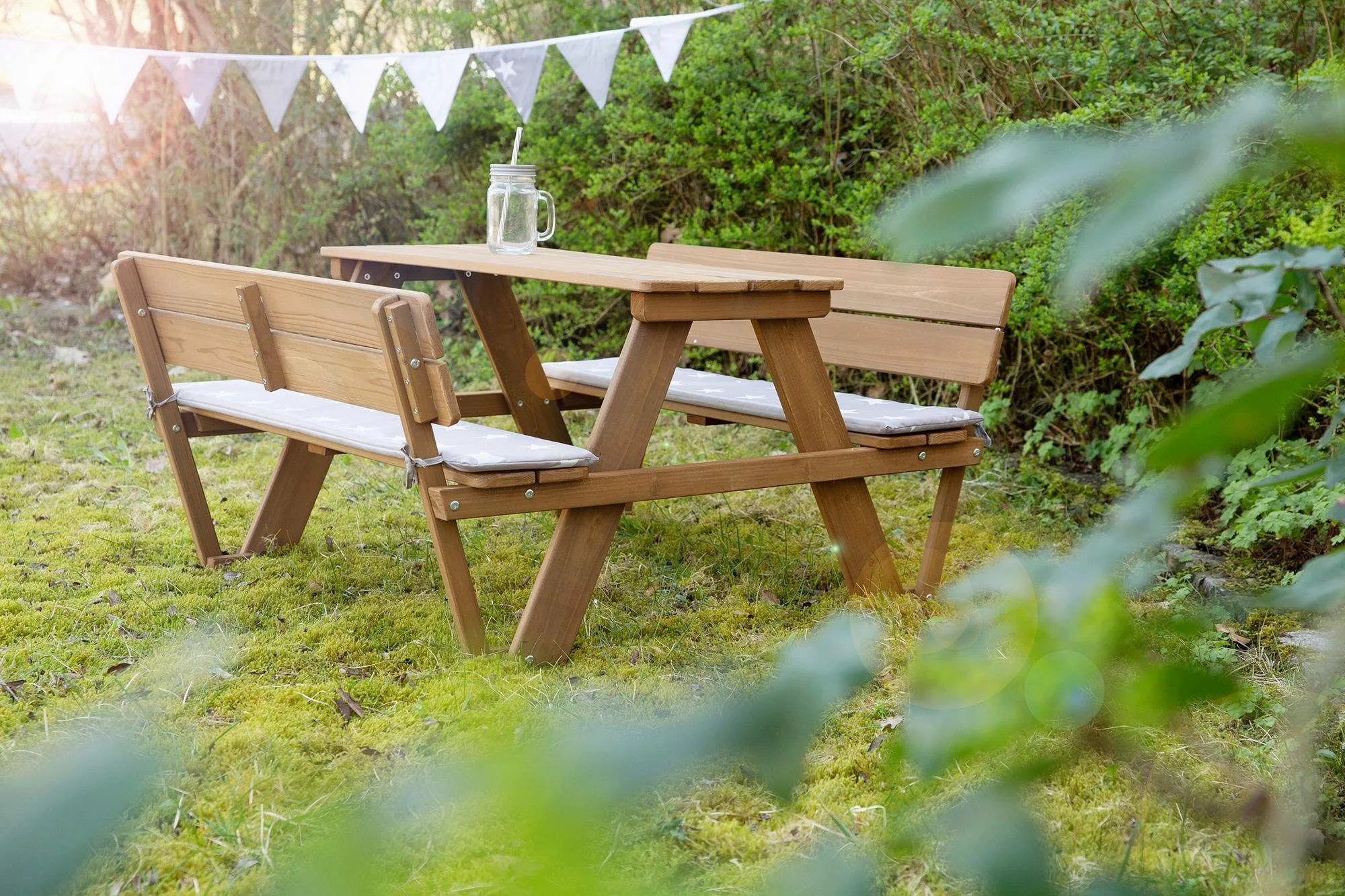 roba® Garten-Kindersitzgruppe Outdoor+, mit 2 Bänken, günstig online kaufen
