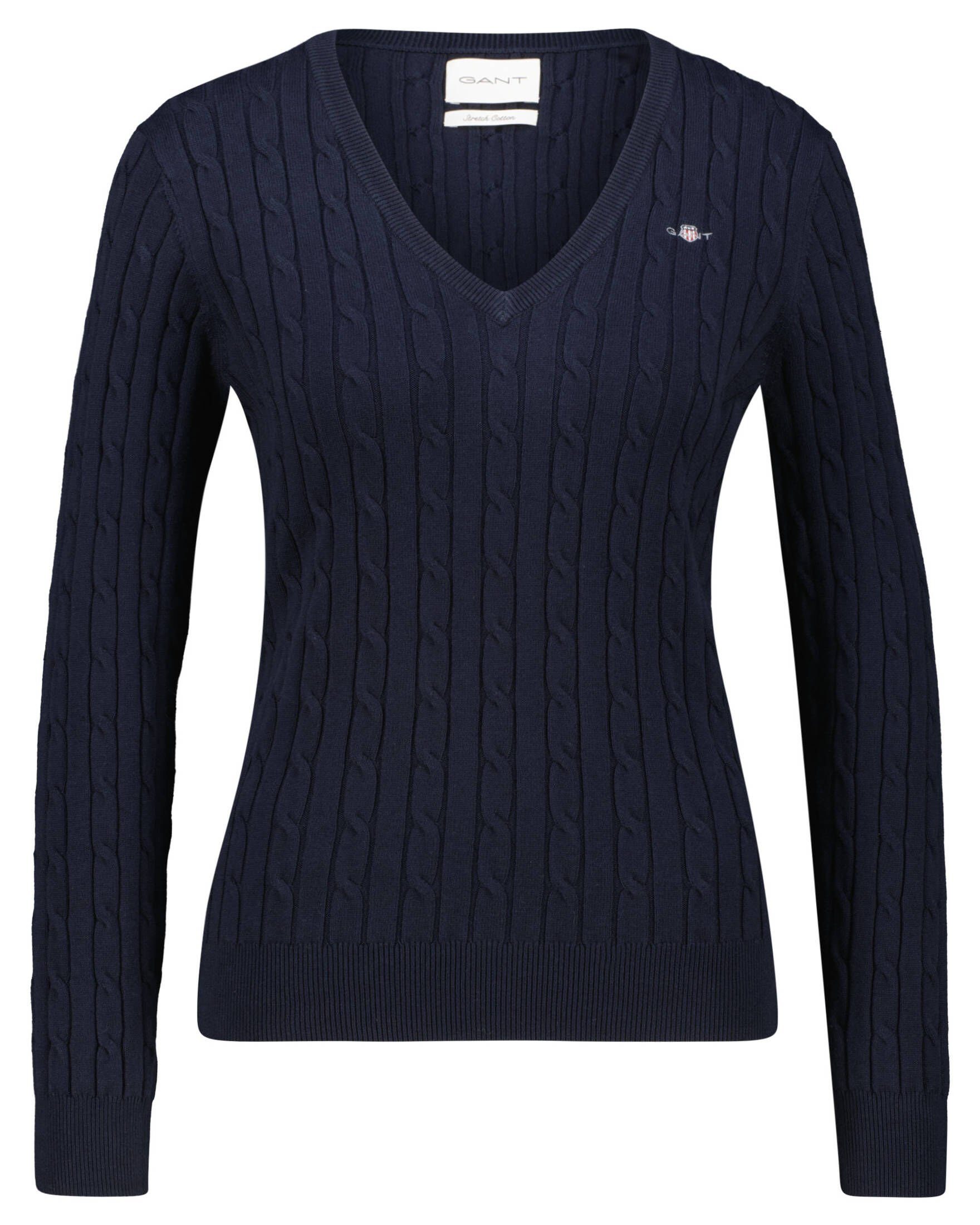 Gant Strickpullover Damen Strickpullover mit Zopfmuster günstig online kaufen