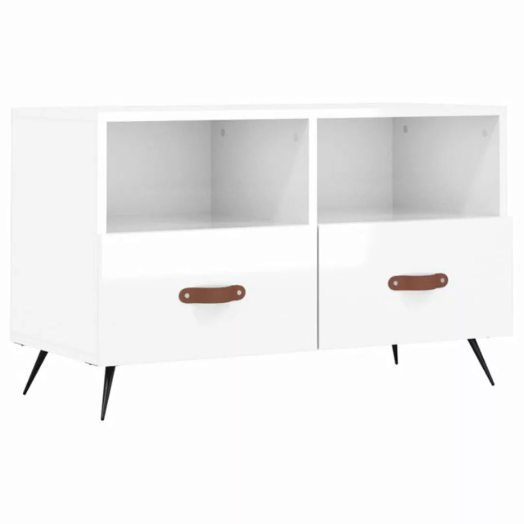 vidaXL TV-Schrank TV-Schrank Hochglanz-Weiß 80x36x50 cm Holzwerkstoff (1-St günstig online kaufen