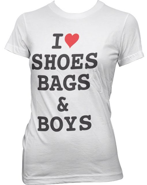 Hybris T-Shirt I Love Shoes Bags Boys Girly Tee günstig online kaufen