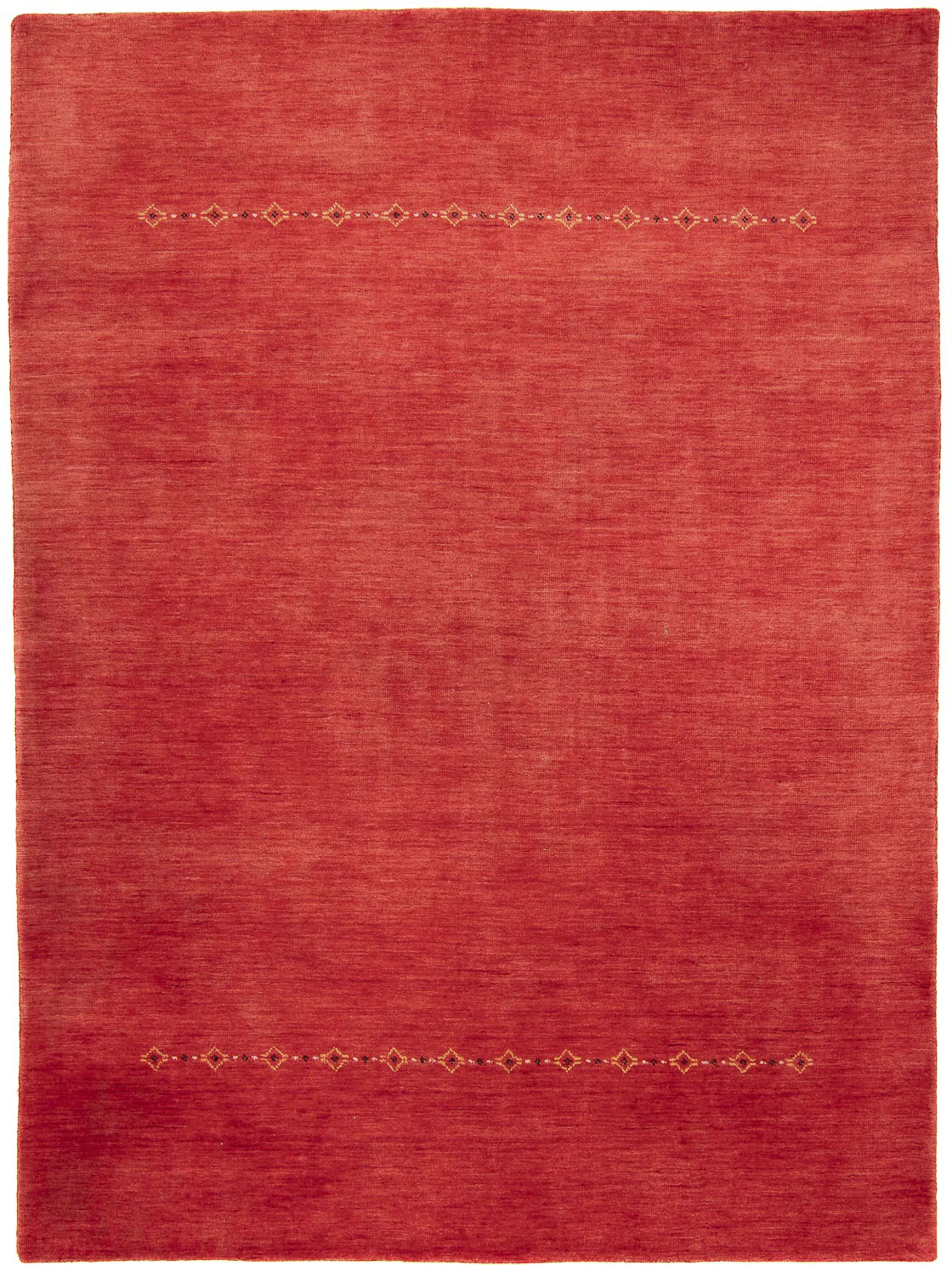 morgenland Wollteppich »Gabbeh - Loribaft Softy - 242 x 171 cm - dunkelrot« günstig online kaufen