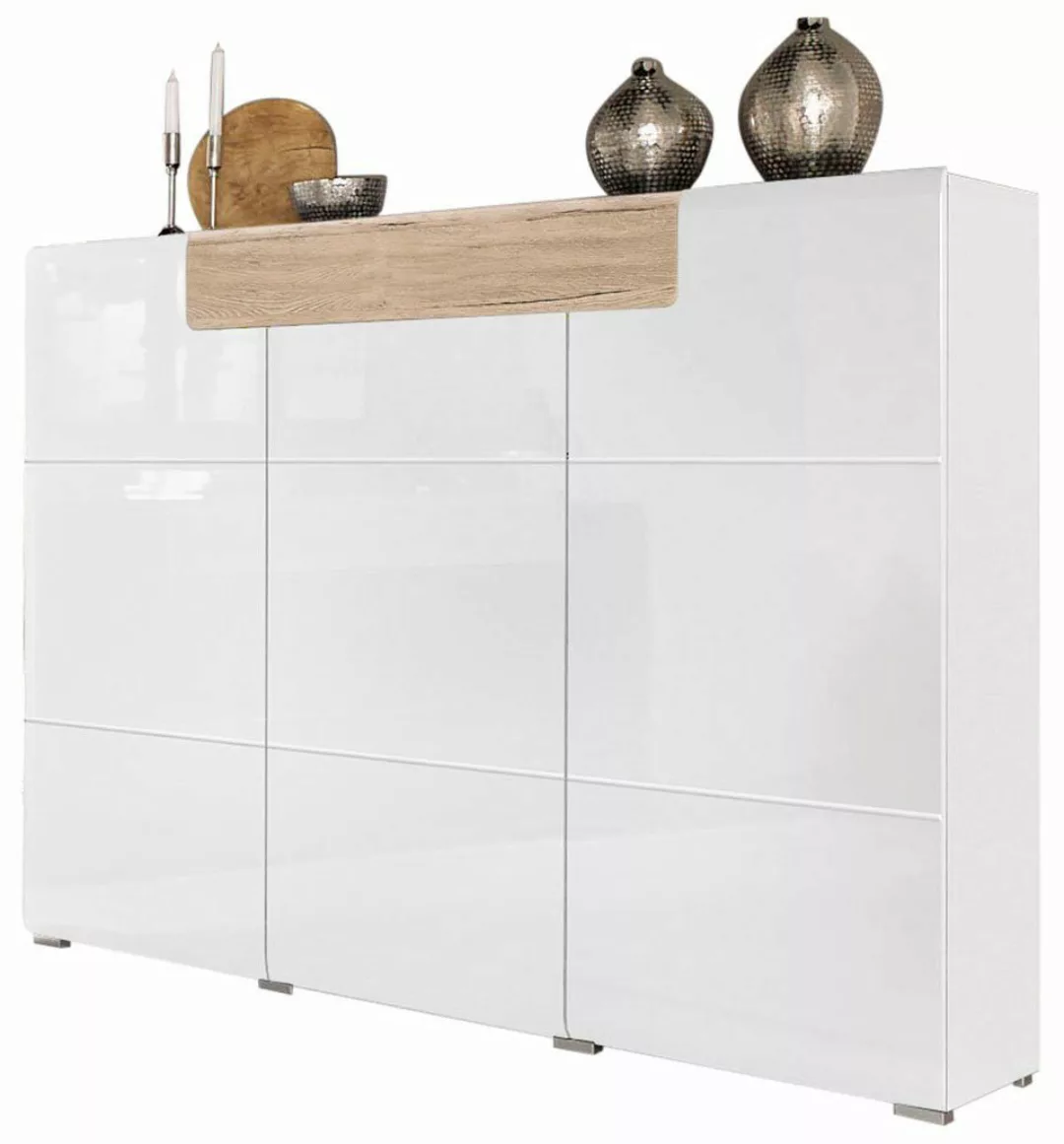 INOSIGN Highboard "Toledo,Breite 147,5 cm,trendige Hochkommode mit 3 Türen günstig online kaufen