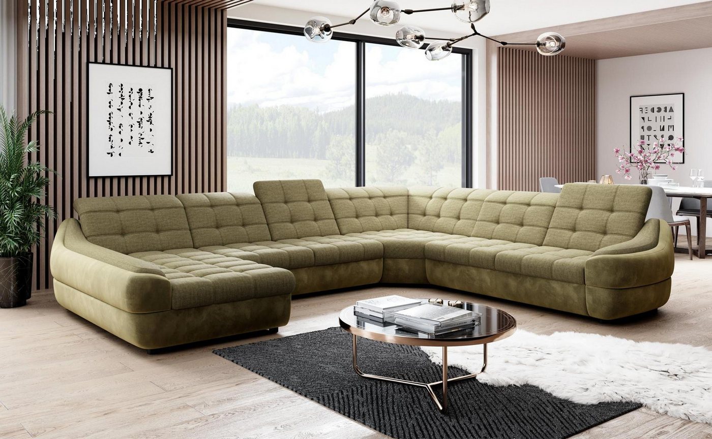 Xlmoebel Ecksofa Neue U-förmige Design-Wohnlandschaft mit Ecksofa in Textil günstig online kaufen