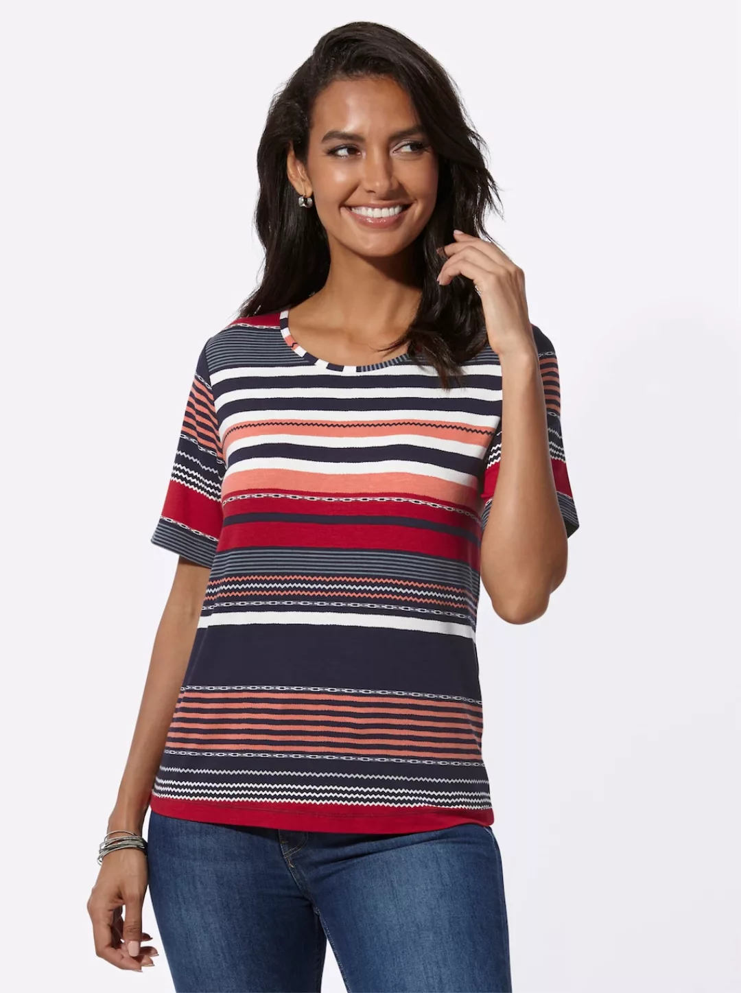 Casual Looks Kurzarmshirt "Kurzarm-Shirt", (1 tlg.) günstig online kaufen