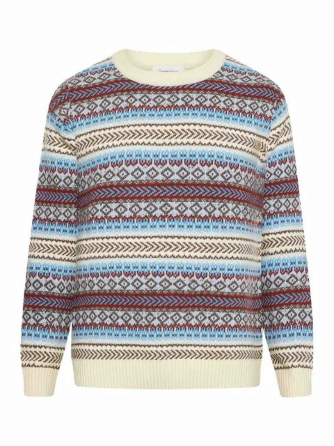 KnowledgeCotton Apparel Strickpullover Vagn Regular Bubble Knit Crew Neck günstig online kaufen