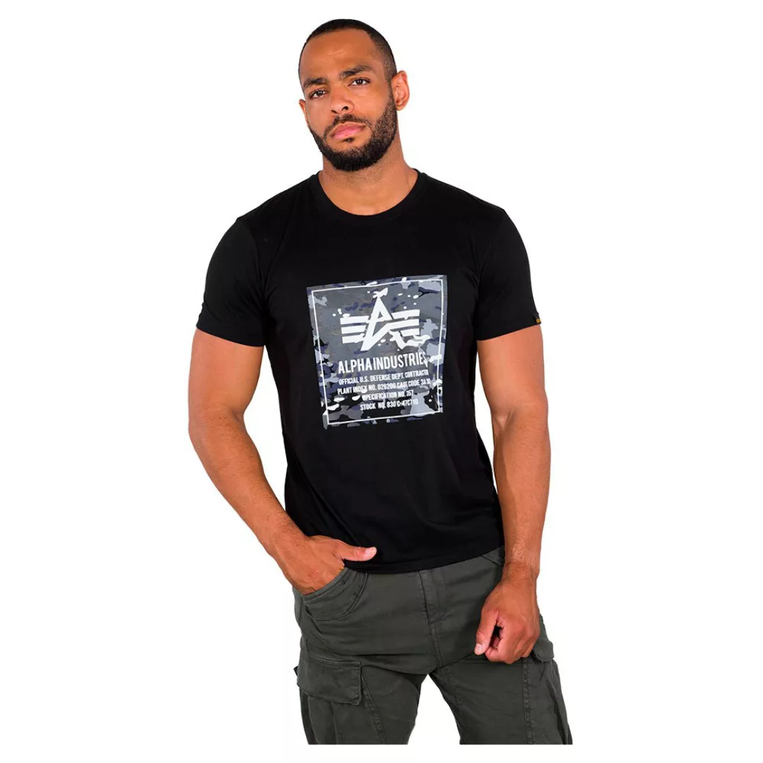 Alpha Industries Camo Block Kurzärmeliges T-shirt M Black günstig online kaufen