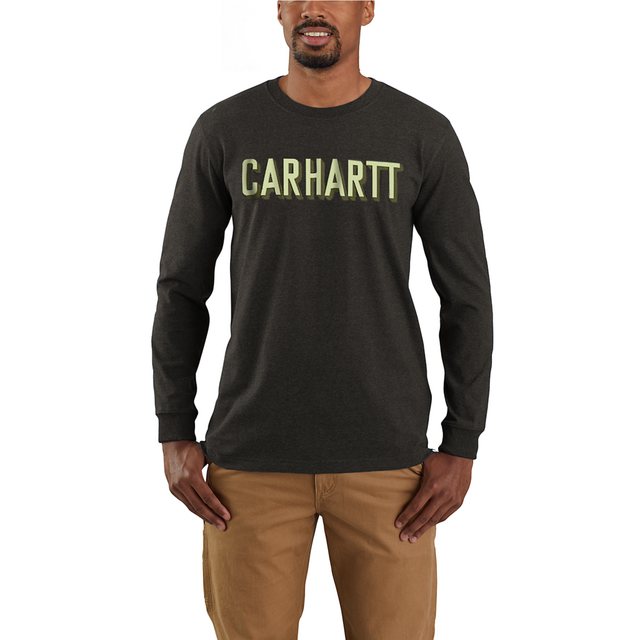 Carhartt Longsleeve Block Logo Graphic Schwerer Jersey günstig online kaufen