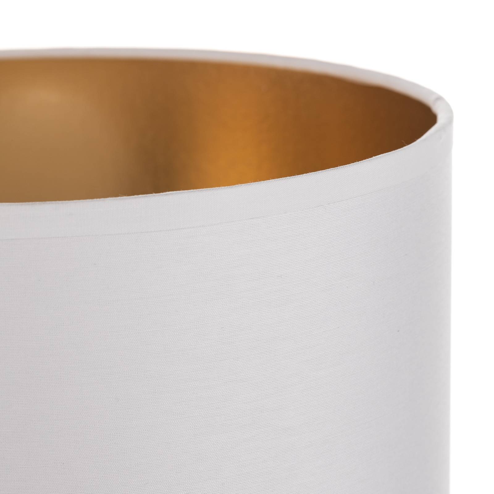 Lampenschirm Alba, Ø 20 cm, E27, weiß/gold günstig online kaufen