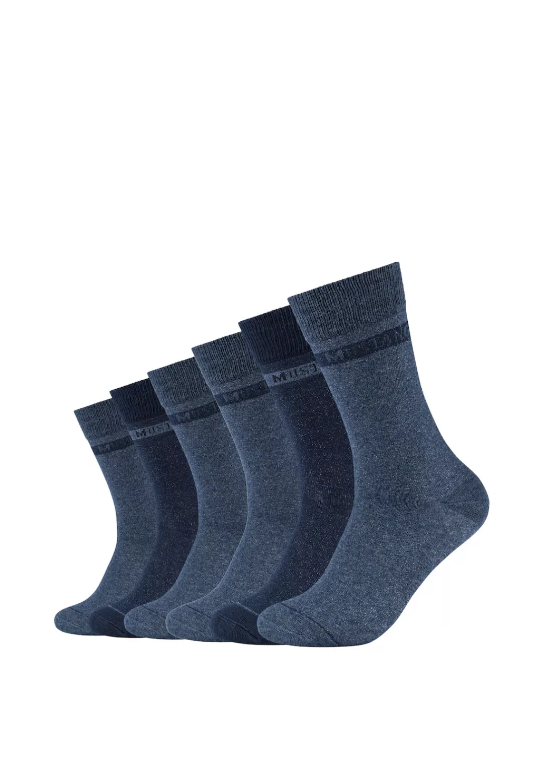MUSTANG Socken, (Packung, 6 Paar), Weicher und elastischer Komfortbund günstig online kaufen