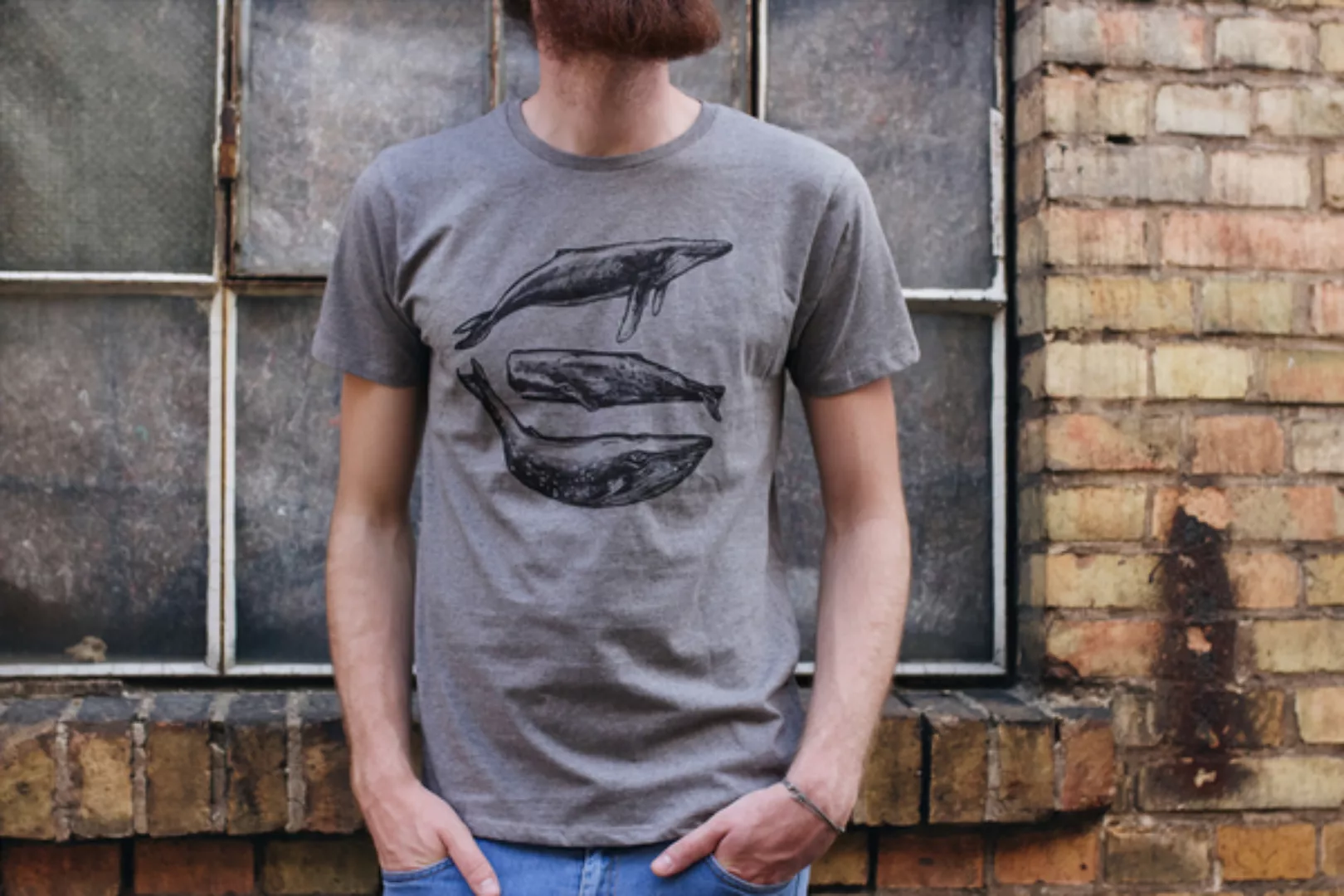 Three Whales Fair Trade / Bio Men Shirt _Grey günstig online kaufen