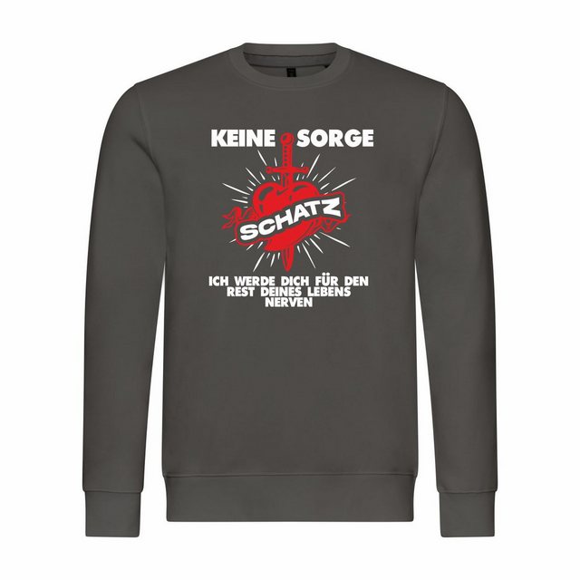 deinshirt Rundhalspullover Herren Pullover Keine Sorge Schatz Mit Print Mot günstig online kaufen