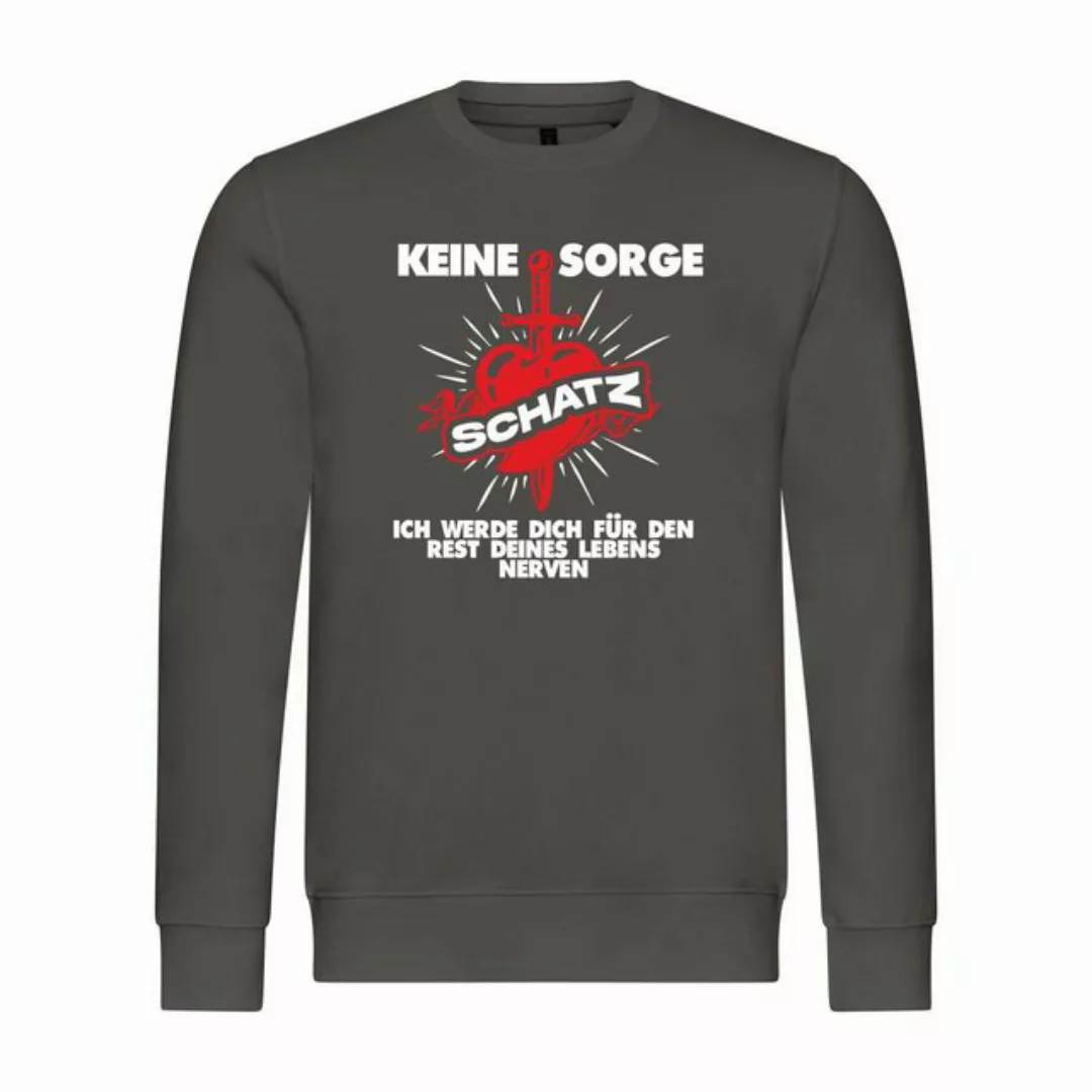 deinshirt Rundhalspullover Herren Pullover Keine Sorge Schatz Mit Print Mot günstig online kaufen