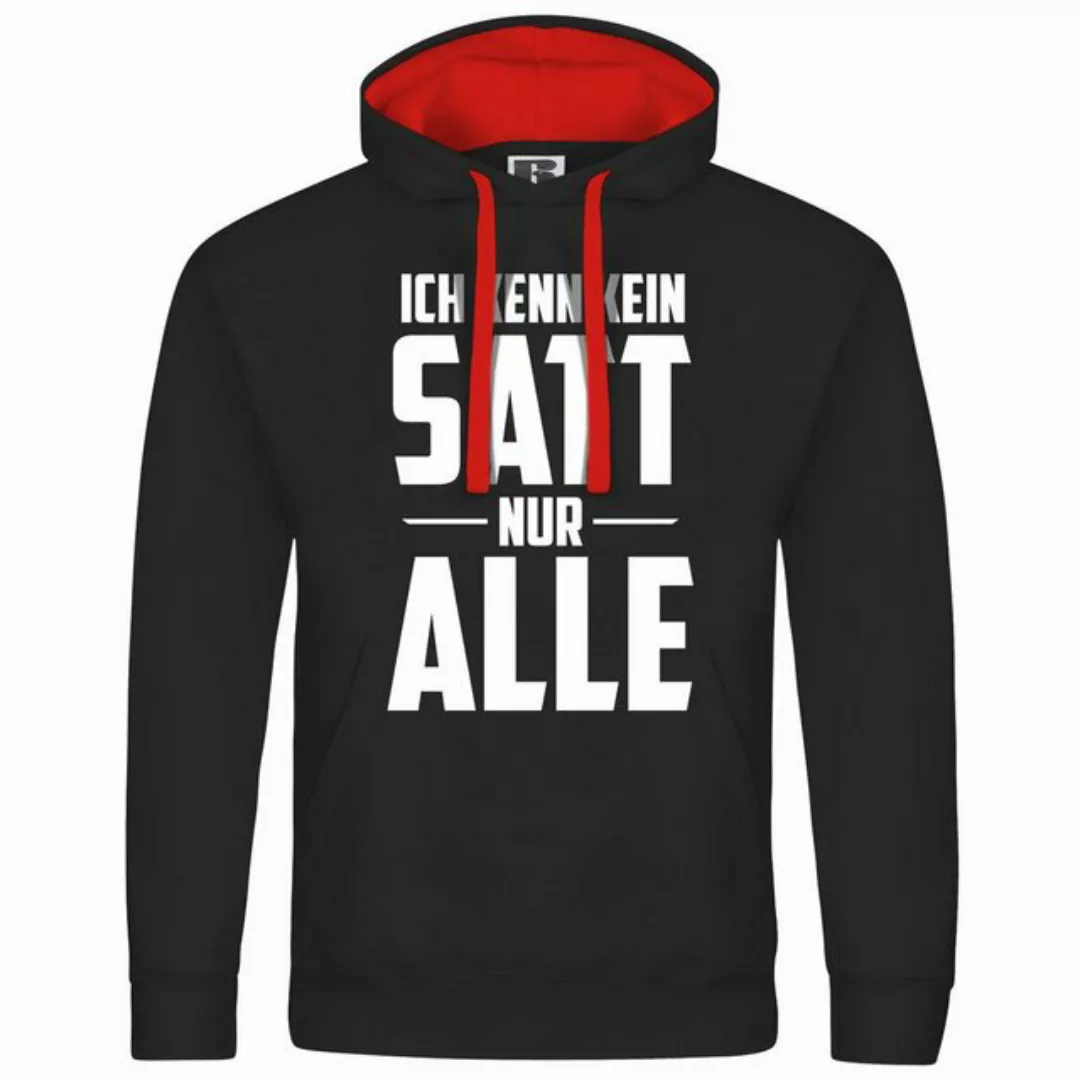 deinshirt Kapuzenpullover Herren Kapuzenpullover Ich kenn kein satt nur all günstig online kaufen