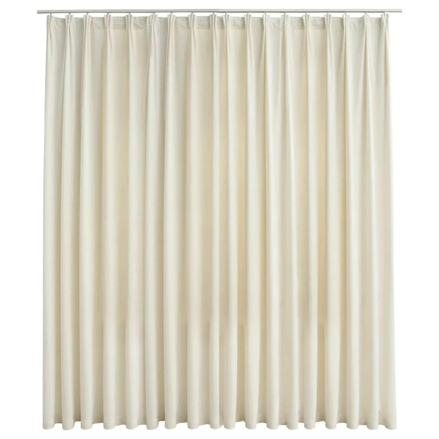 vidaXL Verdunkelungsvorhang mit Haken Samt Creme 290 x 245 cm günstig online kaufen