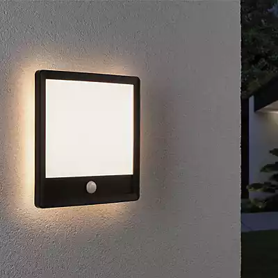 LED Wand- und Deckenleuchte Lamina in Weiß 14,5W 950lm IP44 mit Bewegungsme günstig online kaufen