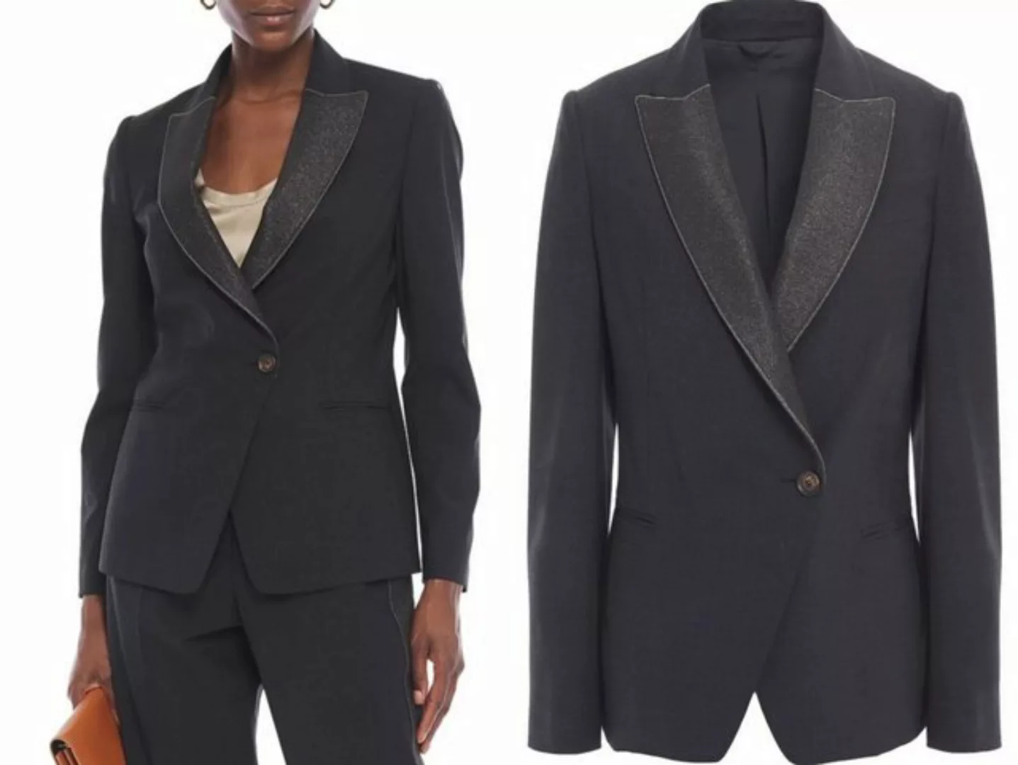 BRUNELLO CUCINELLI Jackenblazer BRUNELLO CUCINELLI Sparkle-lapel Embellishe günstig online kaufen