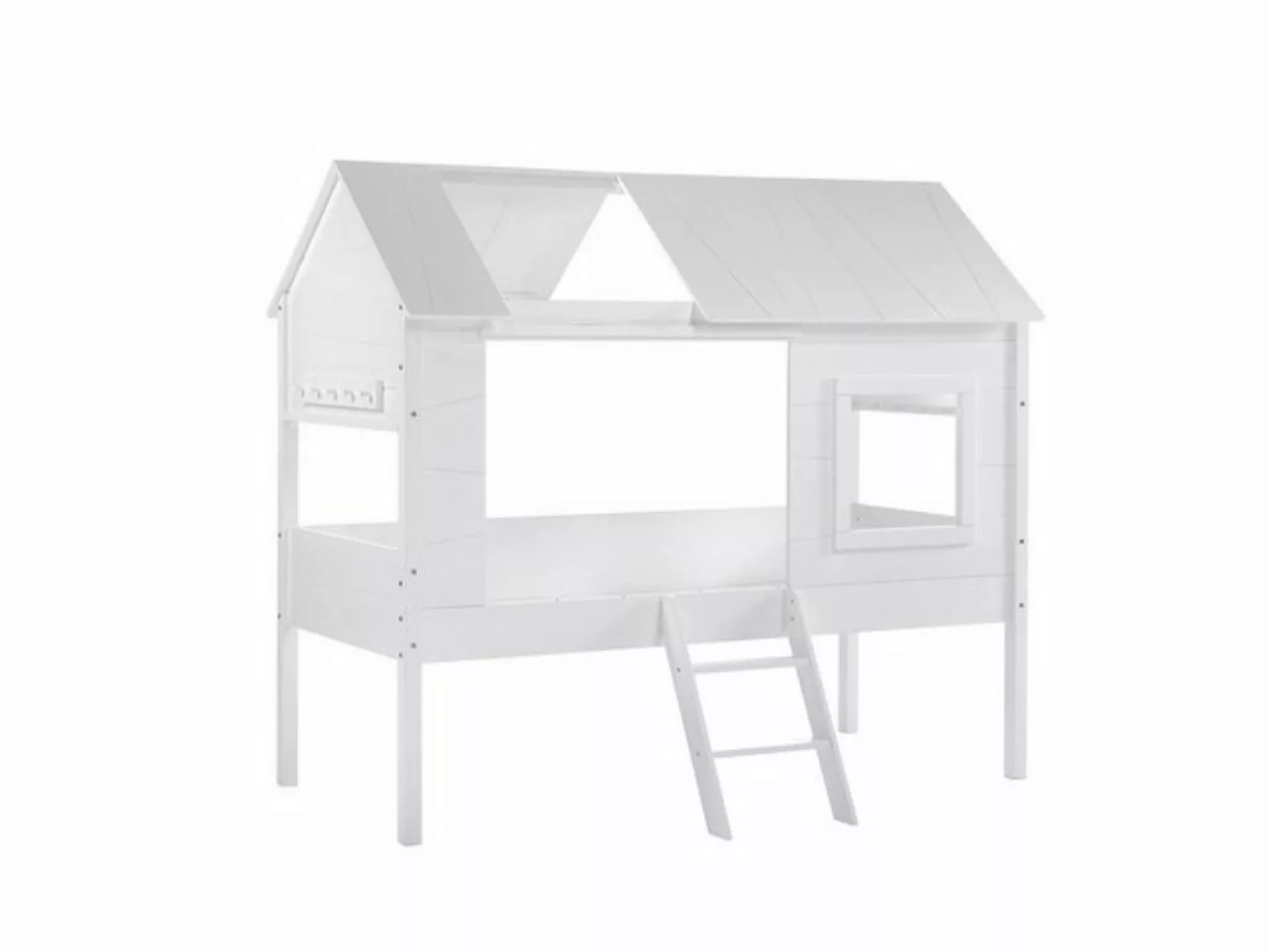 Natur24 Kinderbett Baumhaus Bett Charlotte 90x200cm Weiß günstig online kaufen