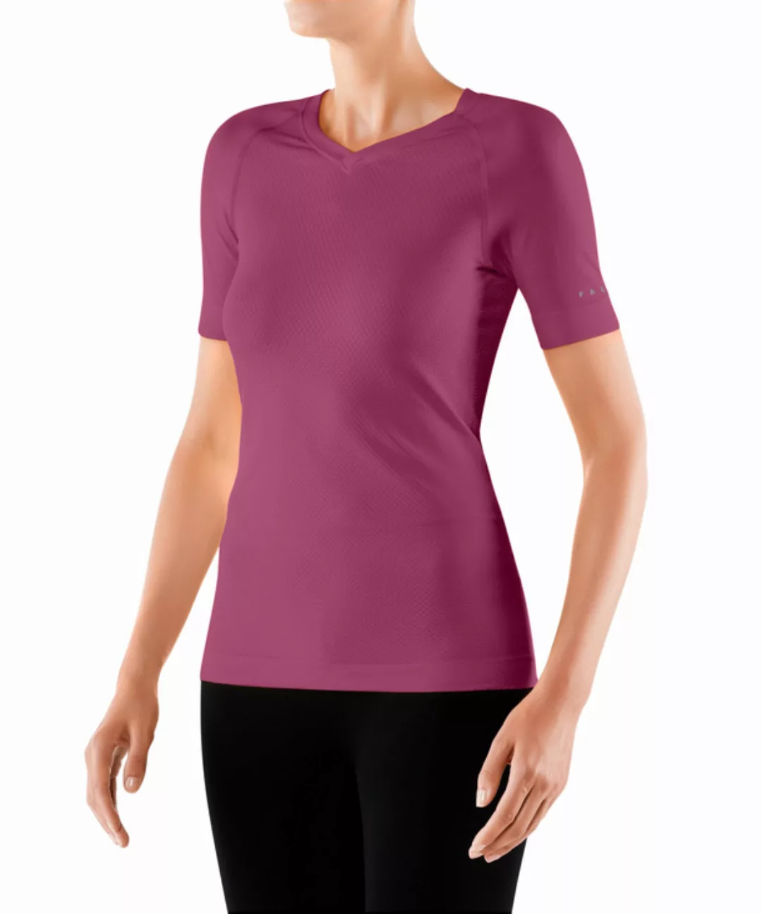 FALKE Damen Kurzarmshirt Cool, XL, Rot, Uni, 33241-842205 günstig online kaufen