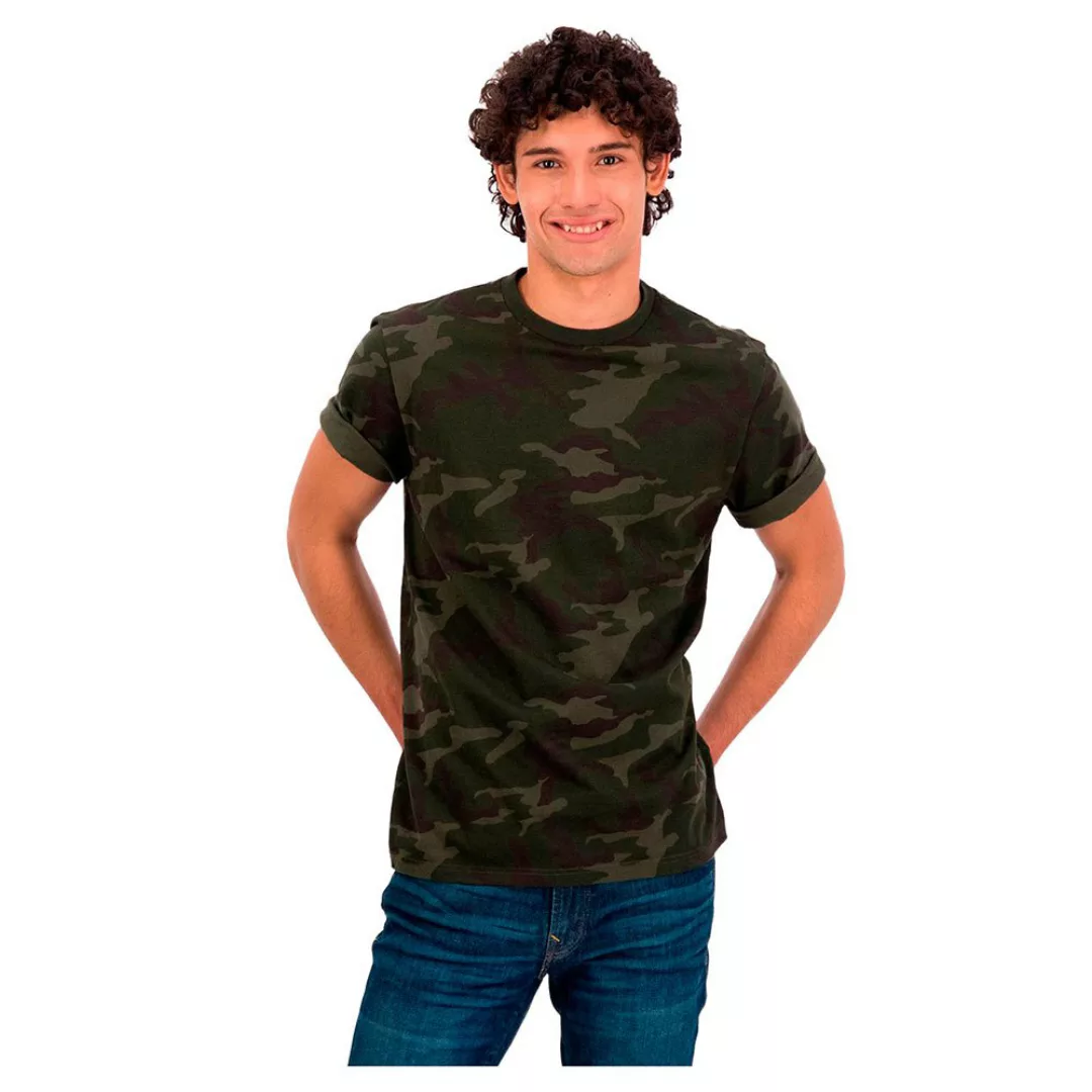 American Eagle Camo Kurzärmeliges T-shirt M Olive günstig online kaufen