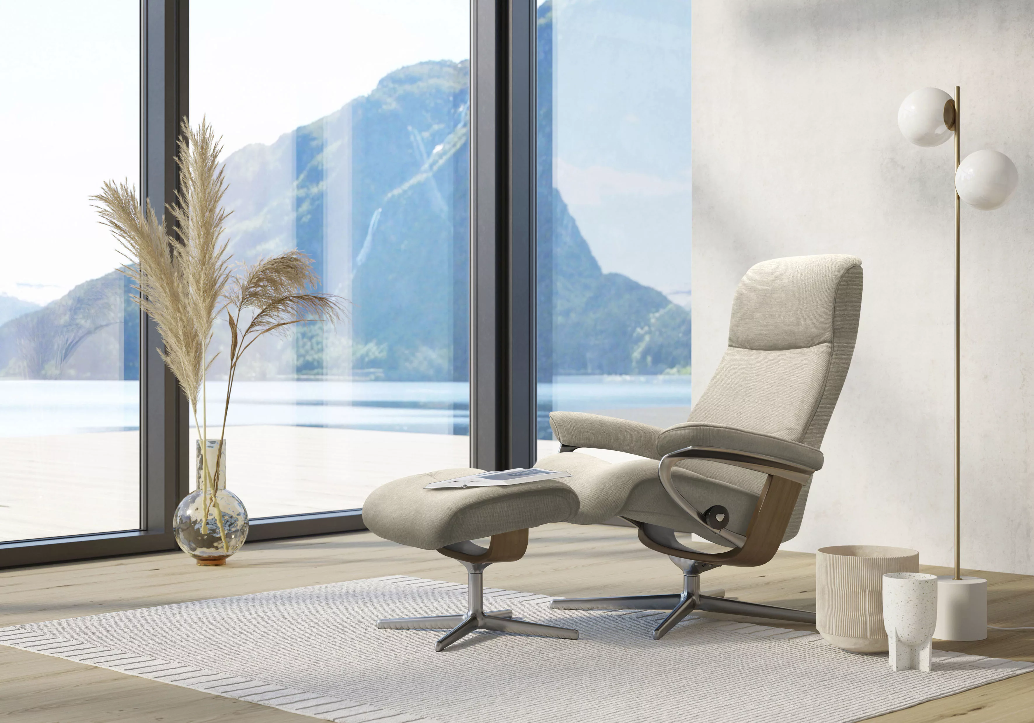 Stressless® Relaxsessel »View«, (Set, Relaxsessel mit Hocker), mit Hocker, günstig online kaufen