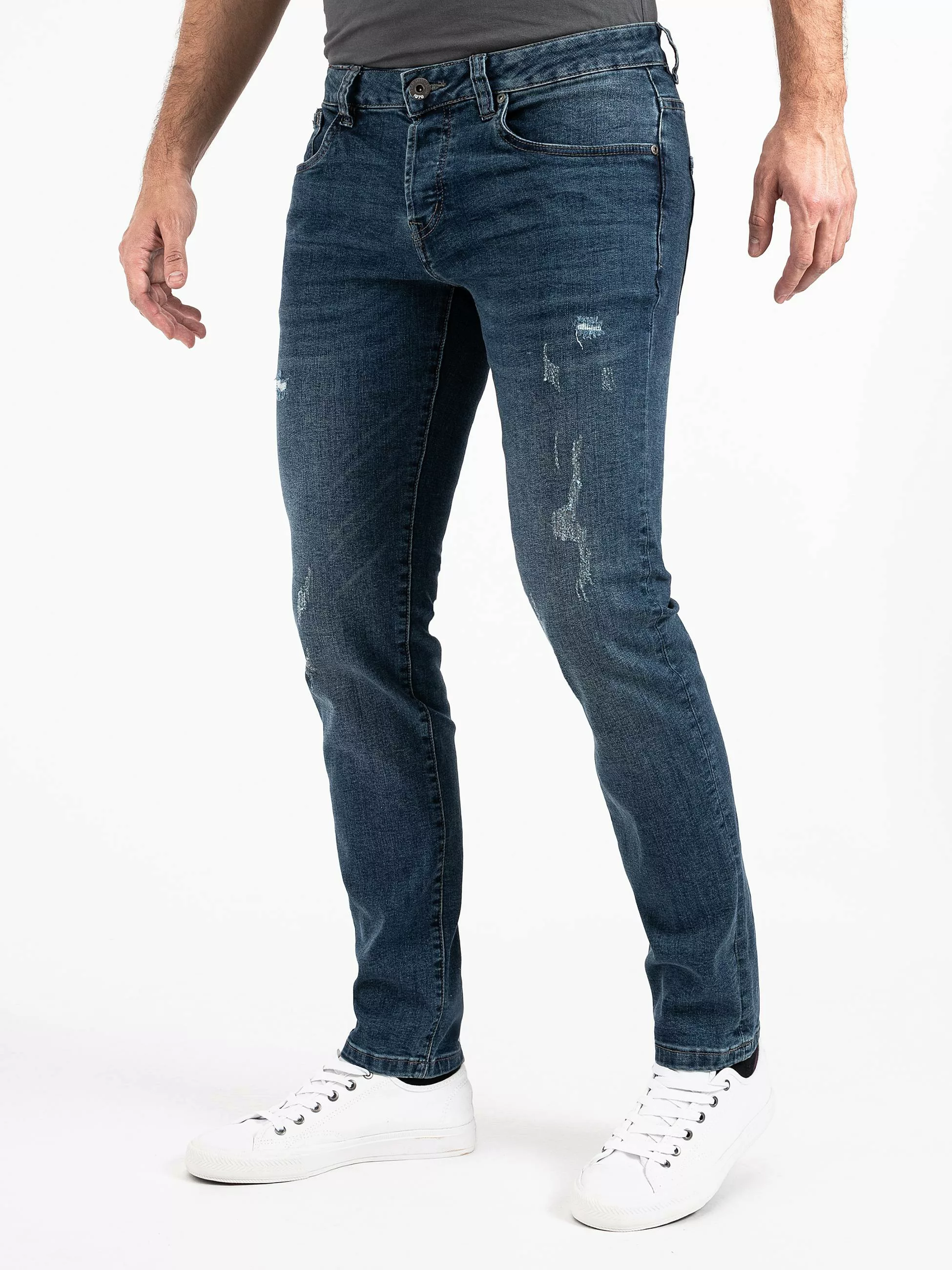 PEAK TIME Slim-fit-Jeans "München", Herren Jeans mit Stretch-Bund und Destr günstig online kaufen