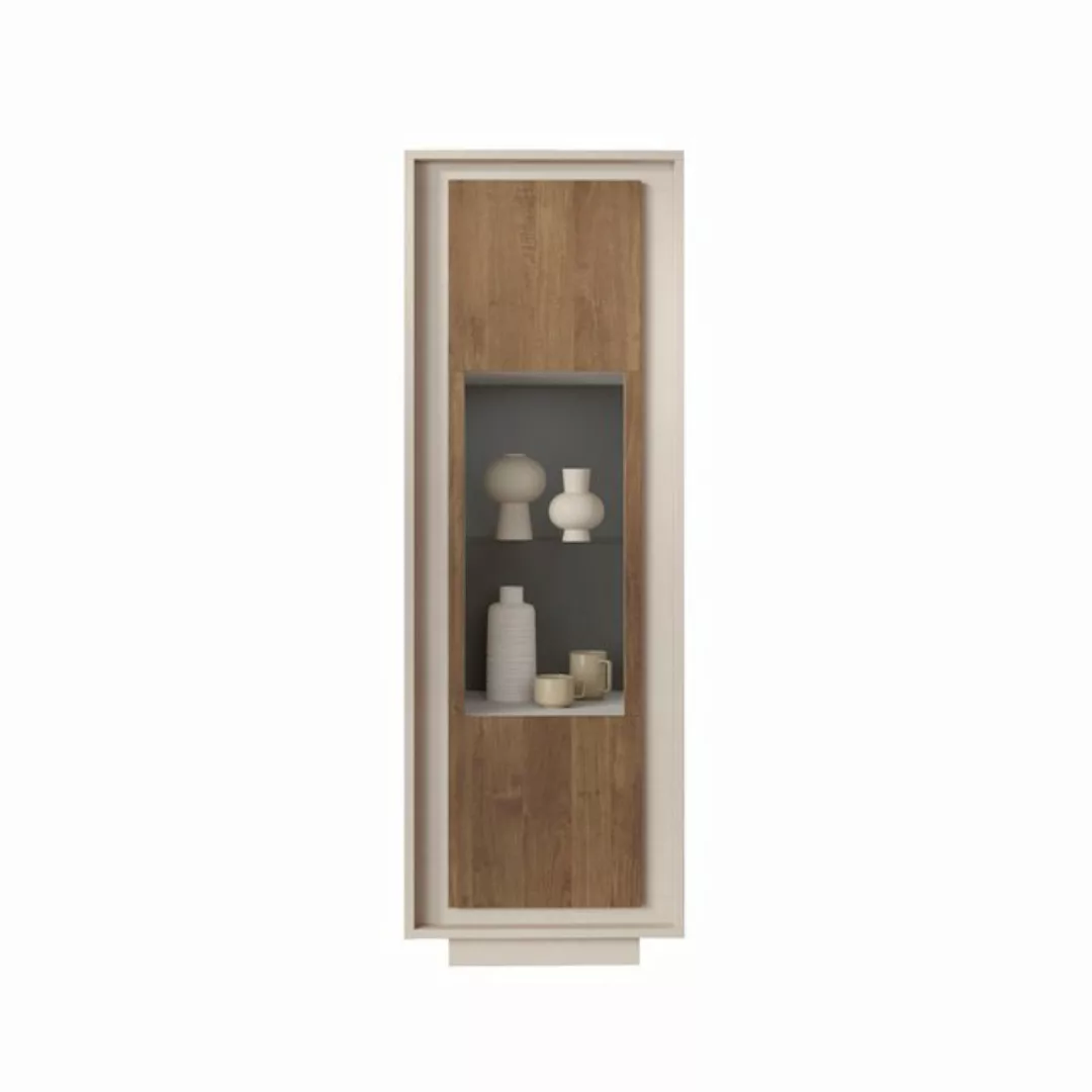 LC Mobili Vitrine 3 Böden, Soft-Close, Cashmere, Mercure Eiche Dekor - 67x1 günstig online kaufen