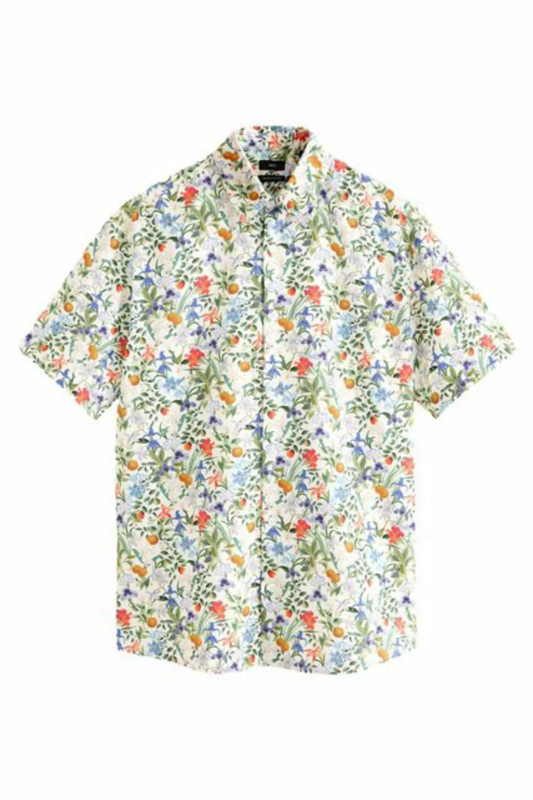 Next Kurzarmhemd Kew Collection Kurzärmeliges Hemd mit Blumenmuster (1-tlg) günstig online kaufen