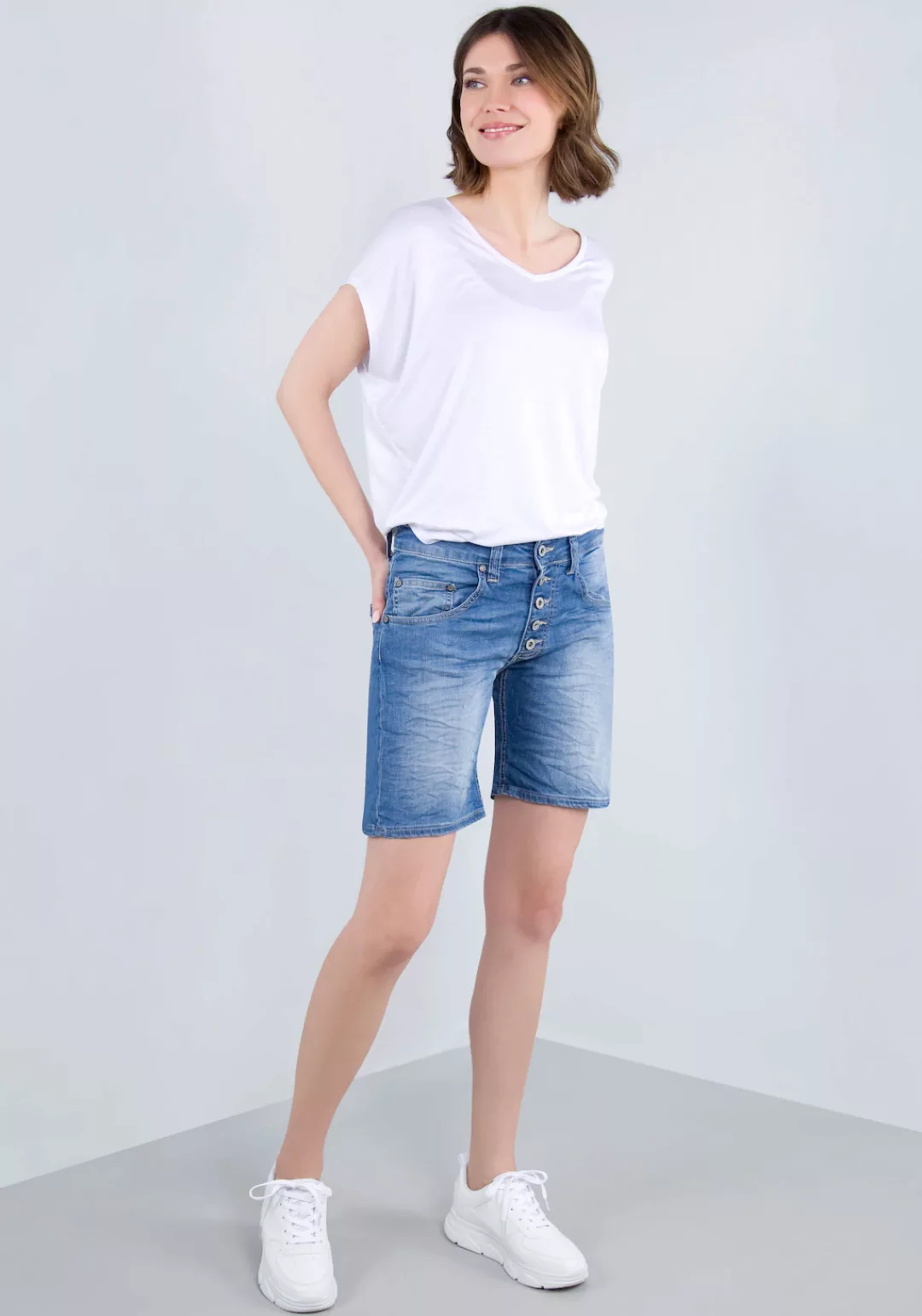 Please Jeans Shorts, mit sichtbarer Knopfleiste günstig online kaufen