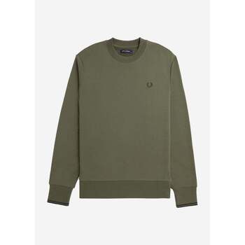 Fred Perry  Pullover Sweatshirt mit Rundhalsausschnitt – Lorbeerkranzgrün, günstig online kaufen