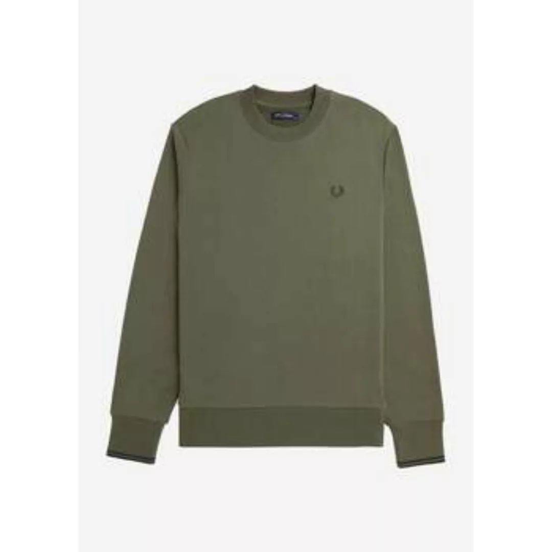 Fred Perry  Pullover Sweatshirt mit Rundhalsausschnitt – Lorbeerkranzgrün, günstig online kaufen