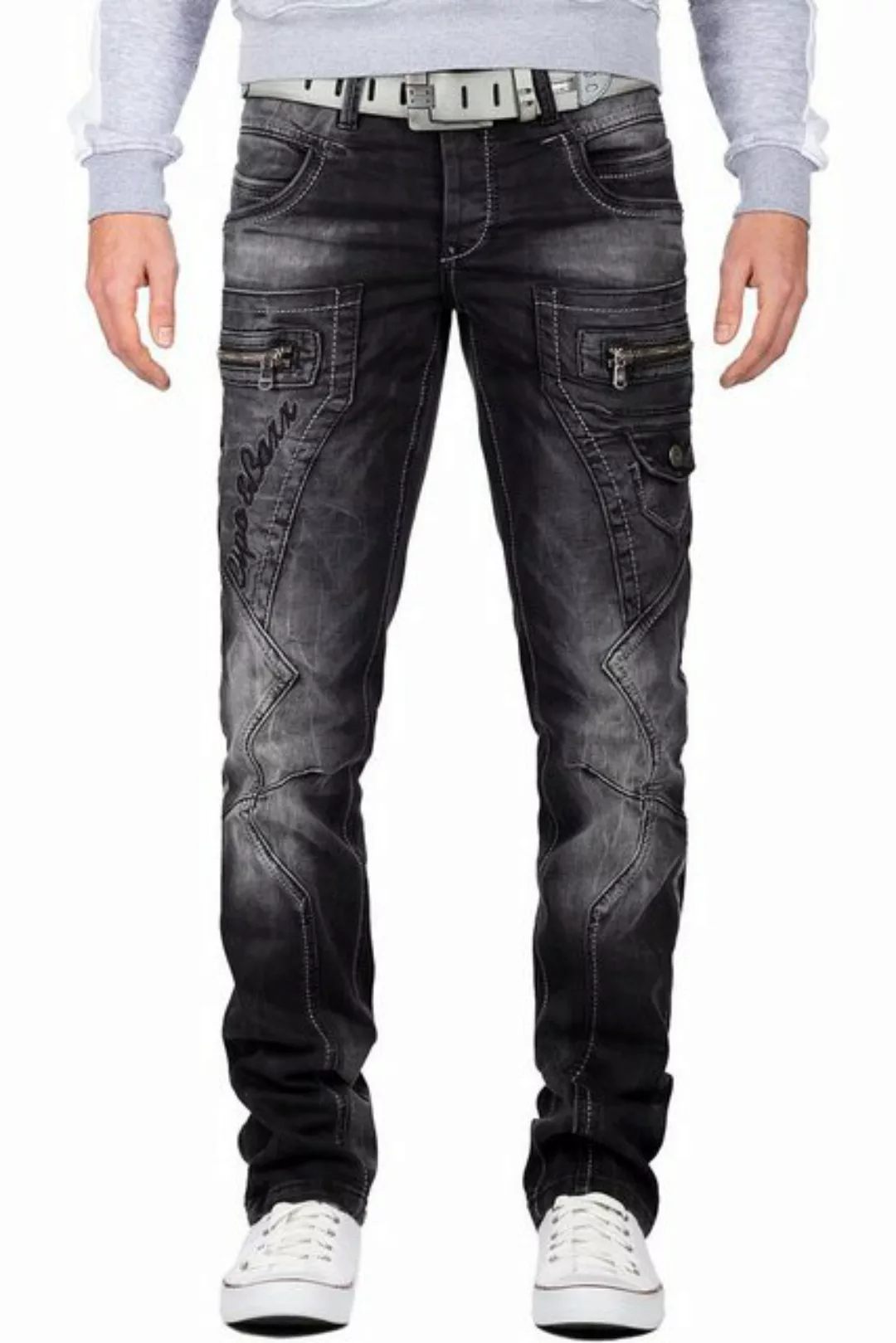 Cipo & Baxx 5-Pocket-Jeans Hose BA-CD296 Schwarz W31/L34 (1-tlg) mit Reißve günstig online kaufen