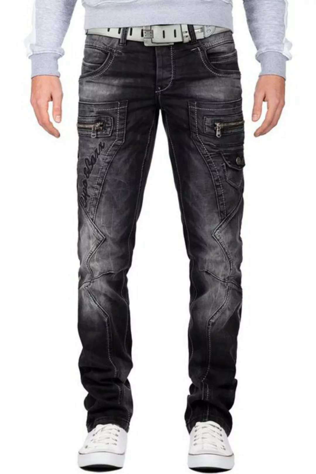 Cipo & Baxx 5-Pocket-Jeans Hose BA-CD296 Schwarz W32/L30 (1-tlg) mit Reißve günstig online kaufen