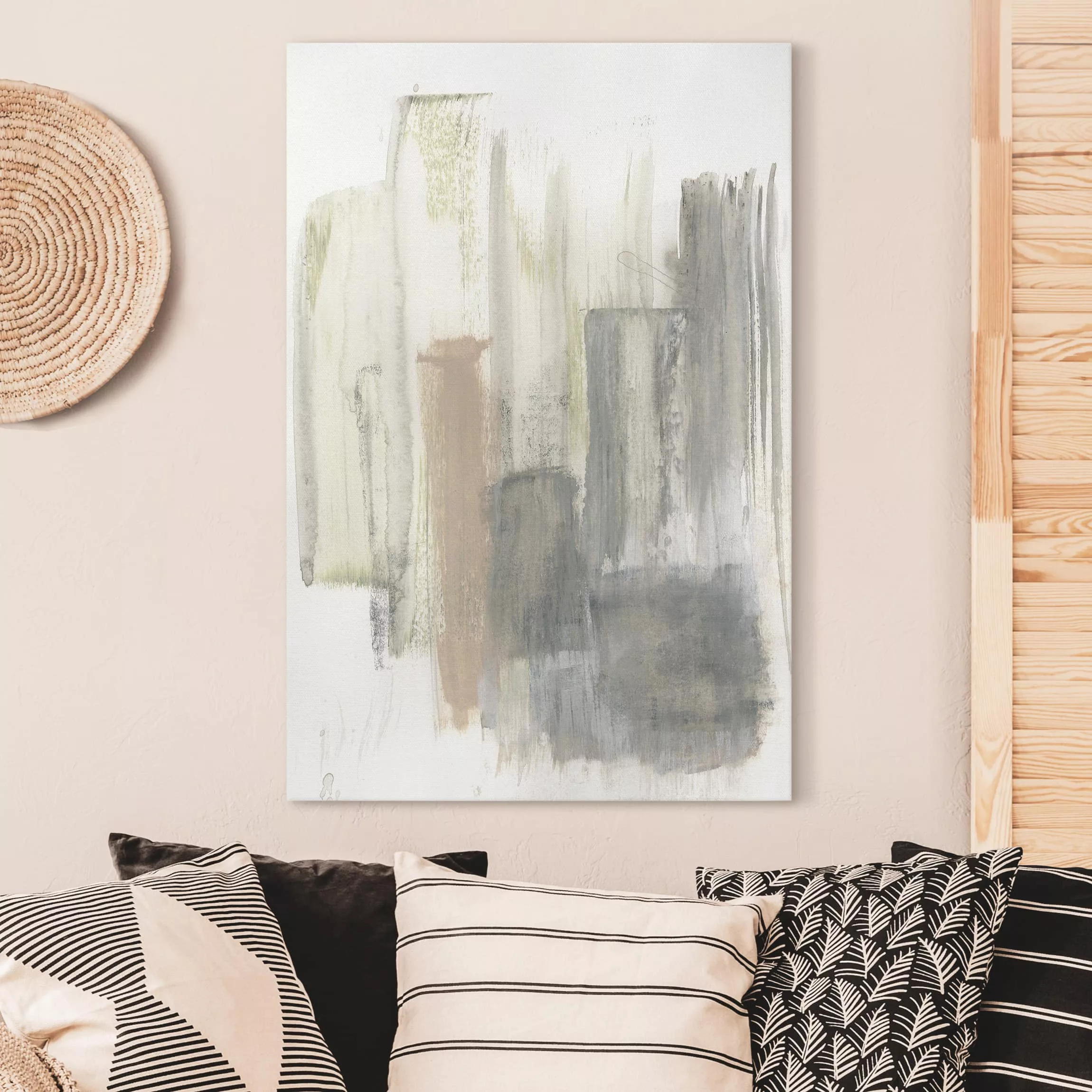 Leinwandbild Abstrakt - Hochformat Ein Hauch von Pastell II günstig online kaufen