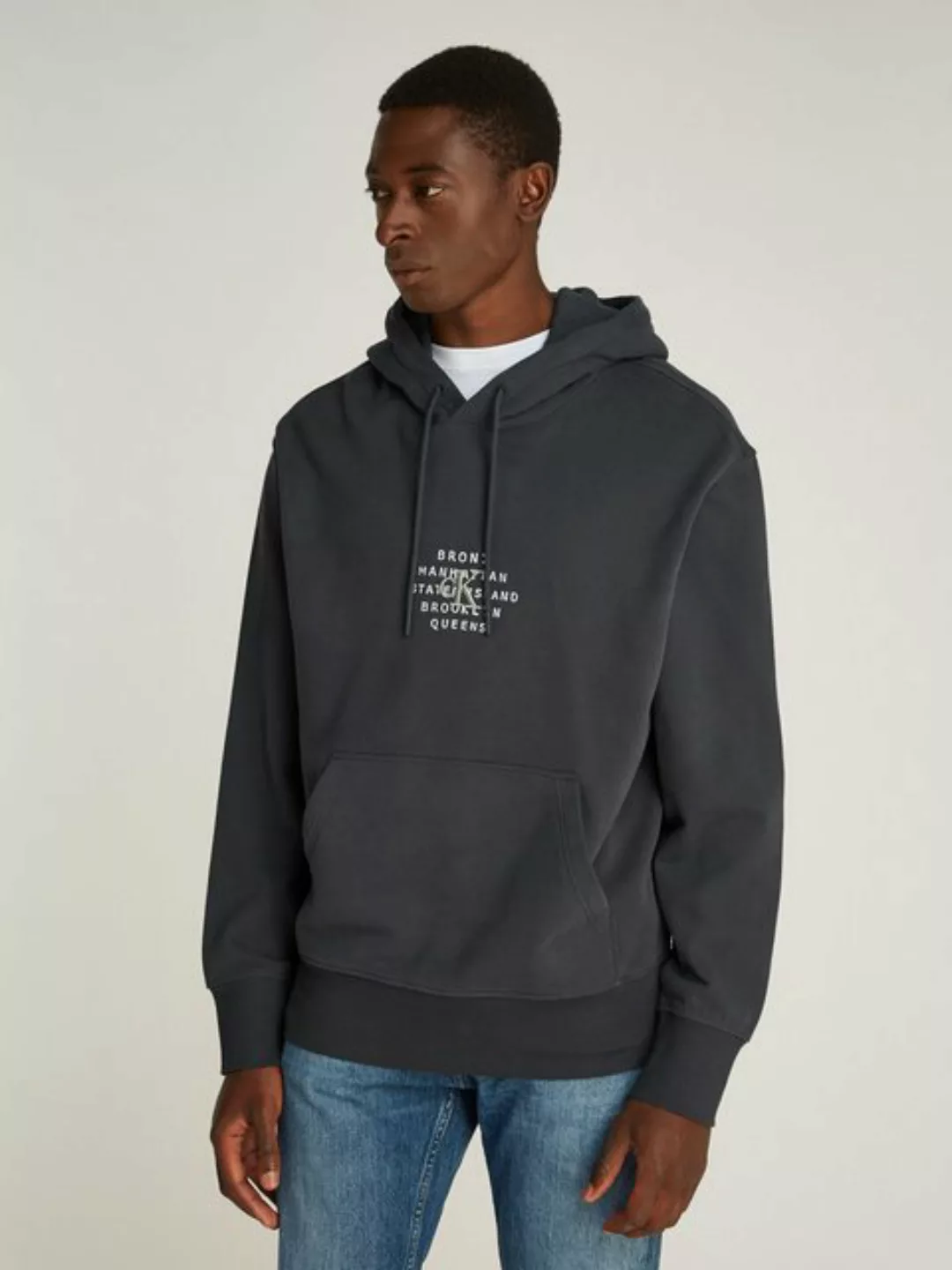 Calvin Klein Jeans Sweatshirt "NYC STAMP GRAPHIC HOODIE", mit Logostickerei günstig online kaufen