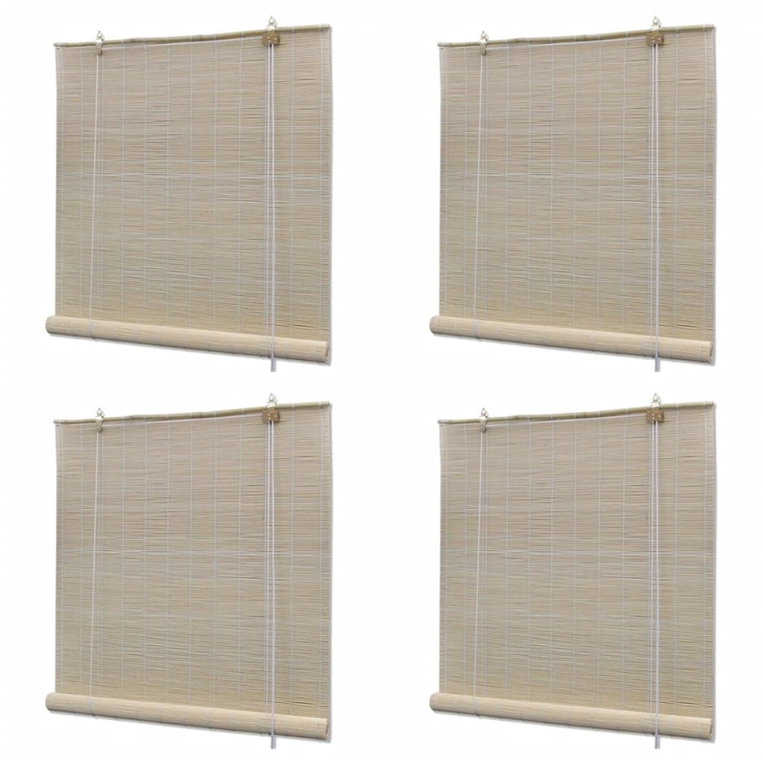 Rollos 4 Stk. Natürlicher Bambus 120 X 160 Cm günstig online kaufen