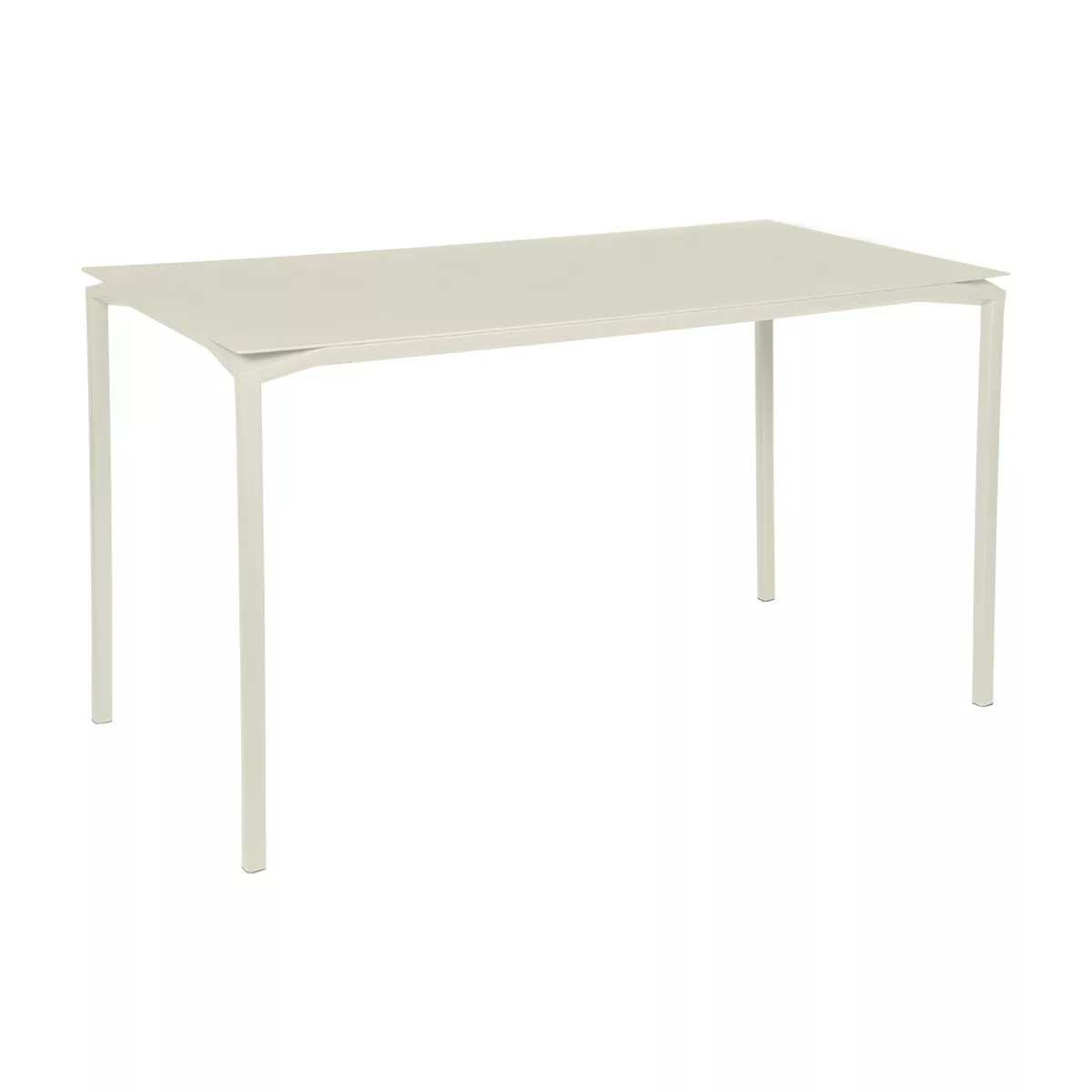 Fermob - Calvi Gartentisch hoch 160x80cm - lehmgrau/texturiert/LxBxH 160x80 günstig online kaufen