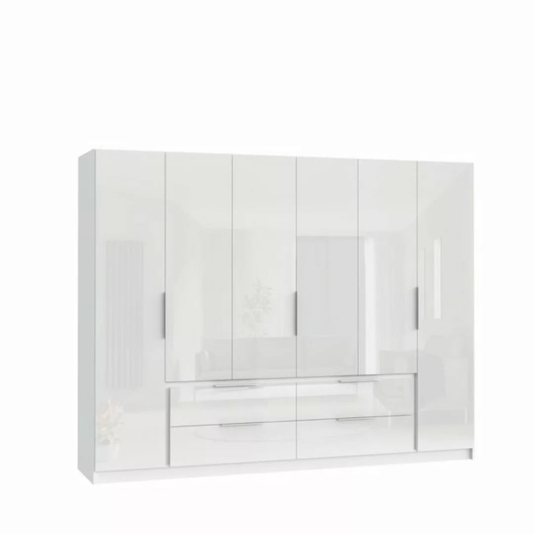 FORTE Kleiderschrank in weiß mit 4 Schubladen und 6 Türen (BxHxT: 269,7x210 günstig online kaufen