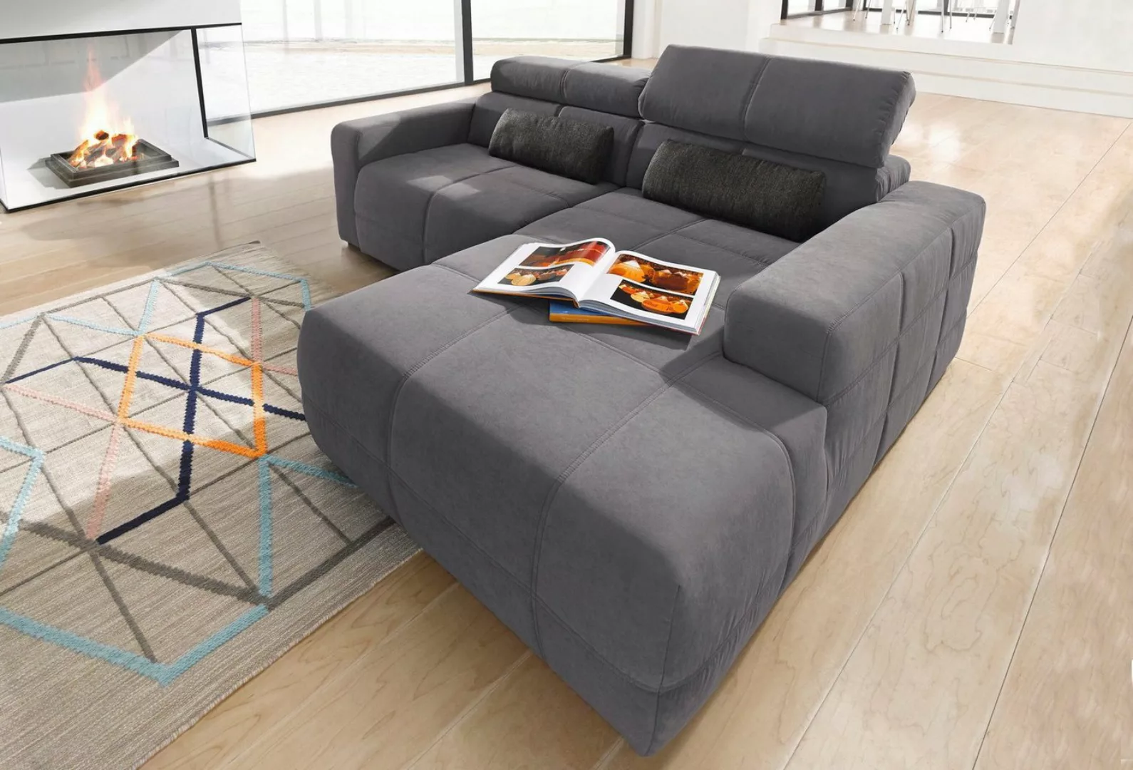 DOMO collection Ecksofa Brandon kleine Ausführung B/T/H: 214/100/80 cm, Mit günstig online kaufen