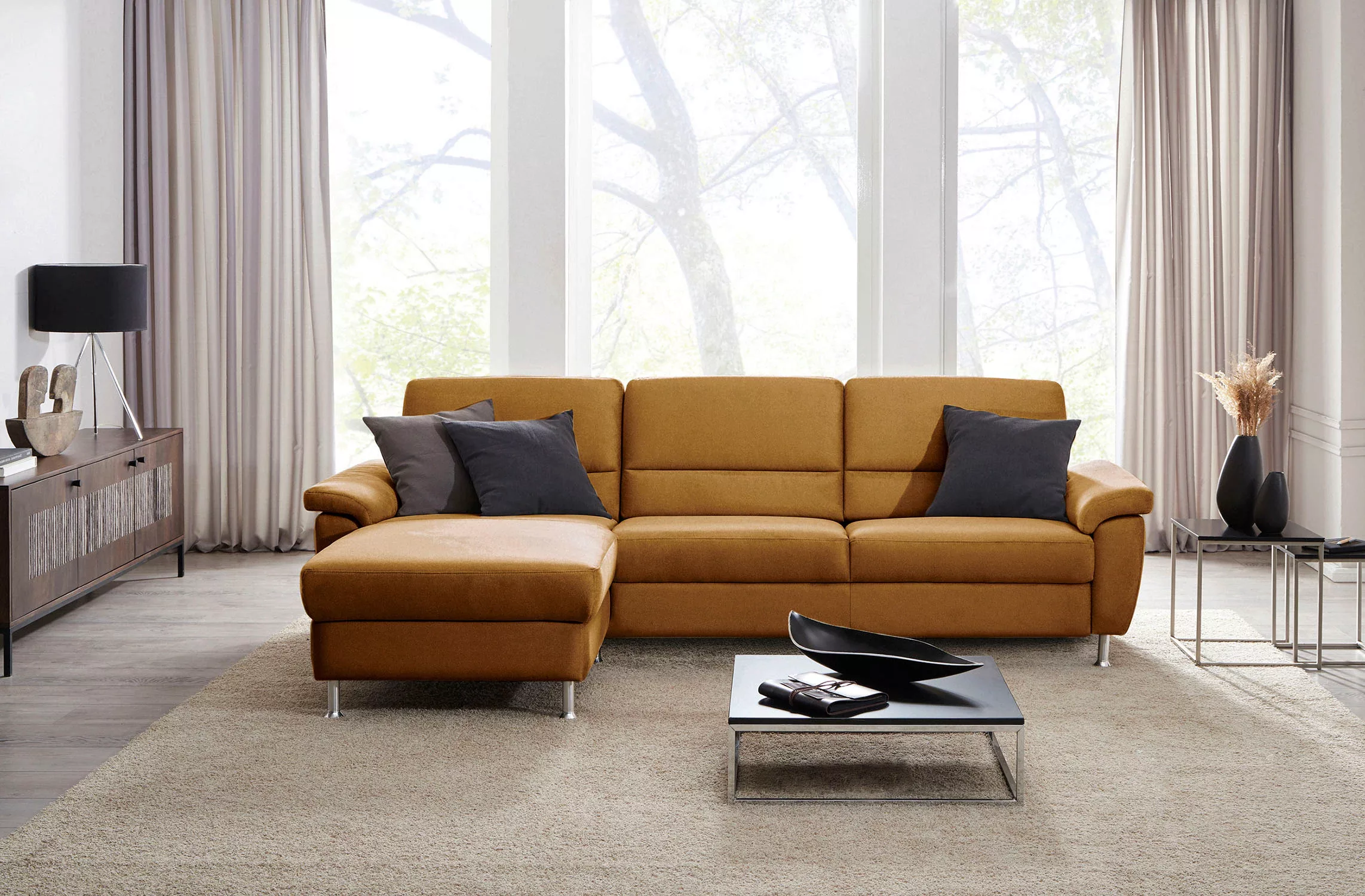 CALIZZA INTERIORS Ecksofa »Onyx L-Form«, Recamiere links oder rechts, wahlw günstig online kaufen