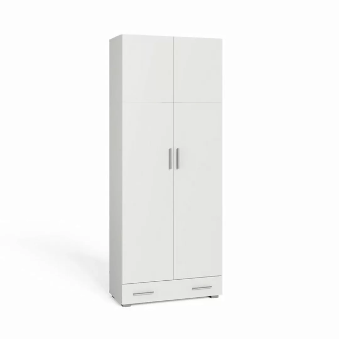 Vicco Aktenschrank Frank, Weiß, 80 x 200 cm mit Schublade günstig online kaufen