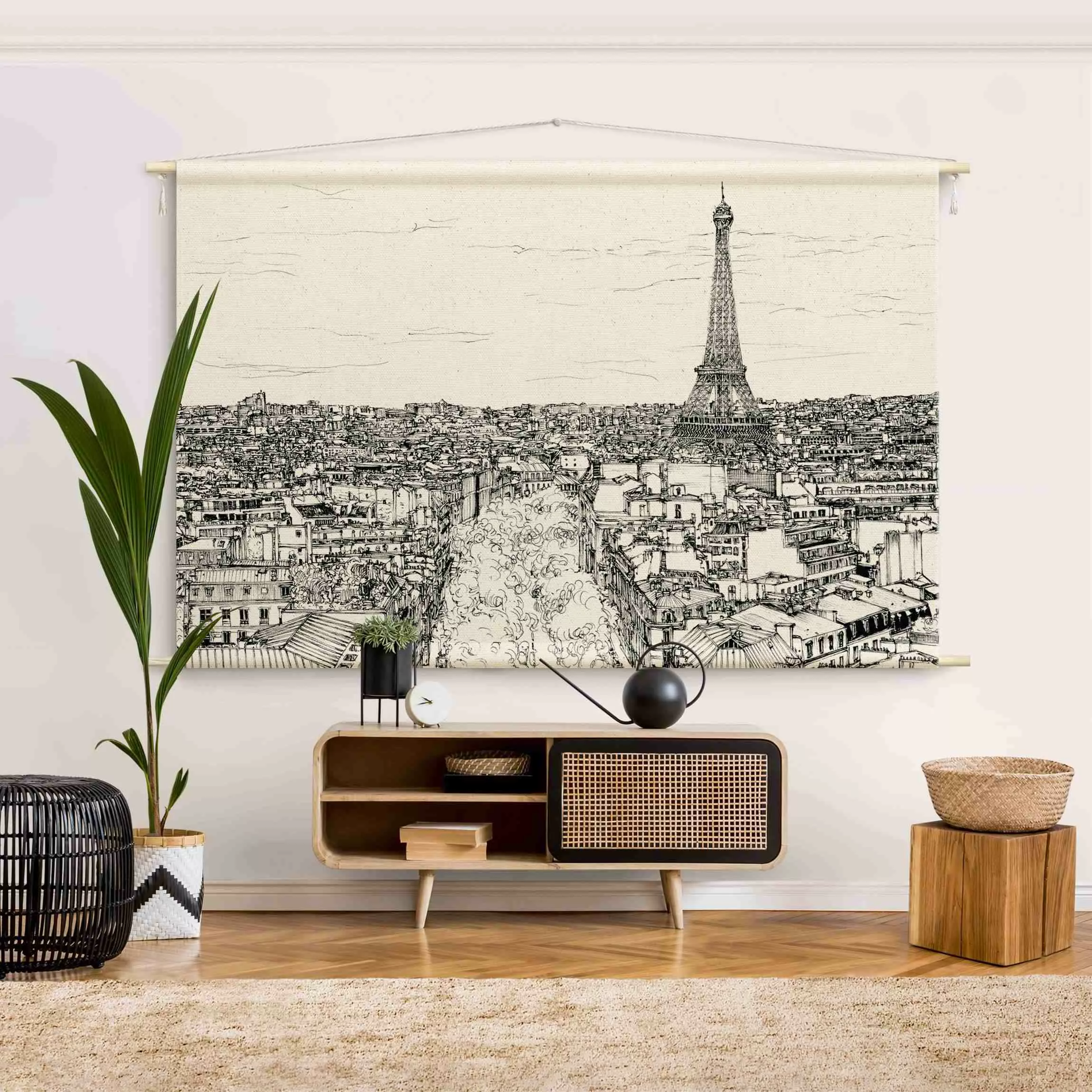 Wandteppich Stadtstudie - Paris günstig online kaufen