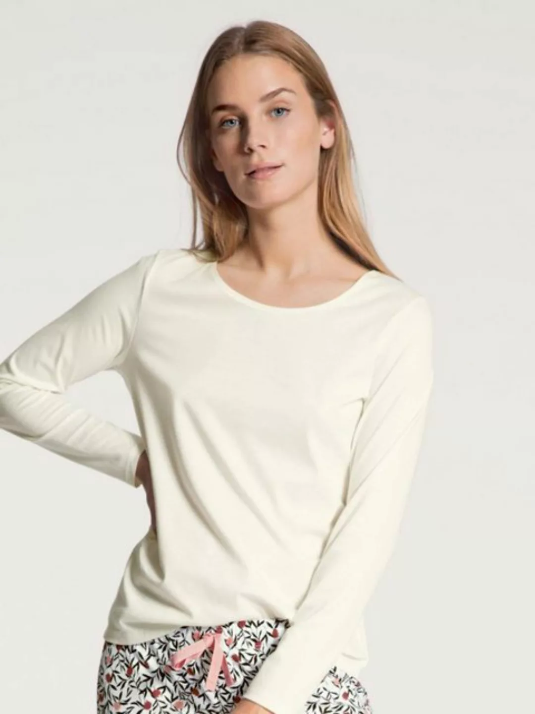 CALIDA Langarmshirt DAMEN Top langarm, star white günstig online kaufen