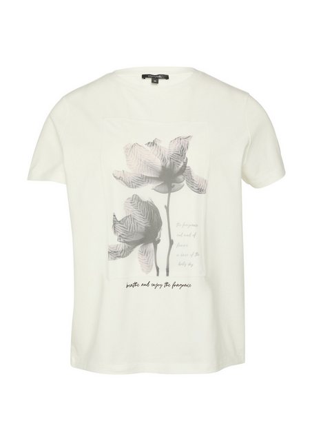 Comma T-Shirt Pailletten Rundhals-Ausschnitt, kurzarm, Regular Fit günstig online kaufen