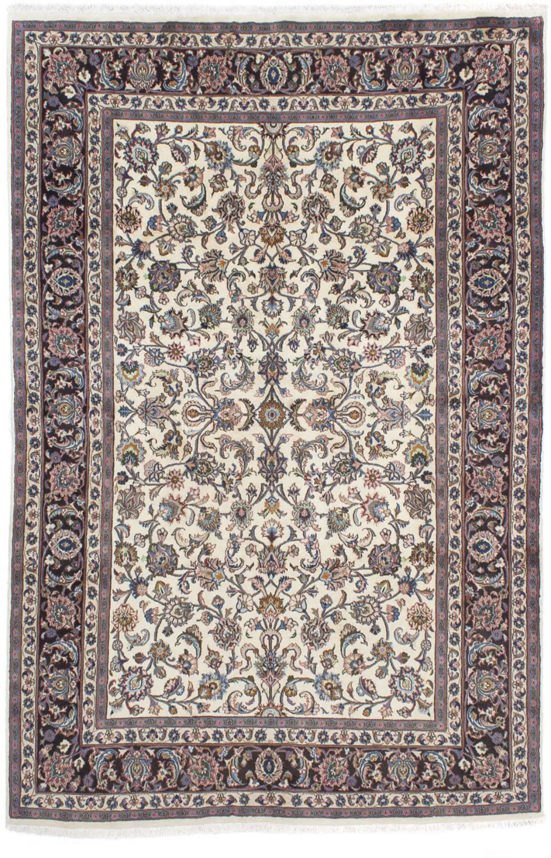 morgenland Wollteppich »Maschad Blumenmuster Beige 288 x 191 cm«, rechtecki günstig online kaufen